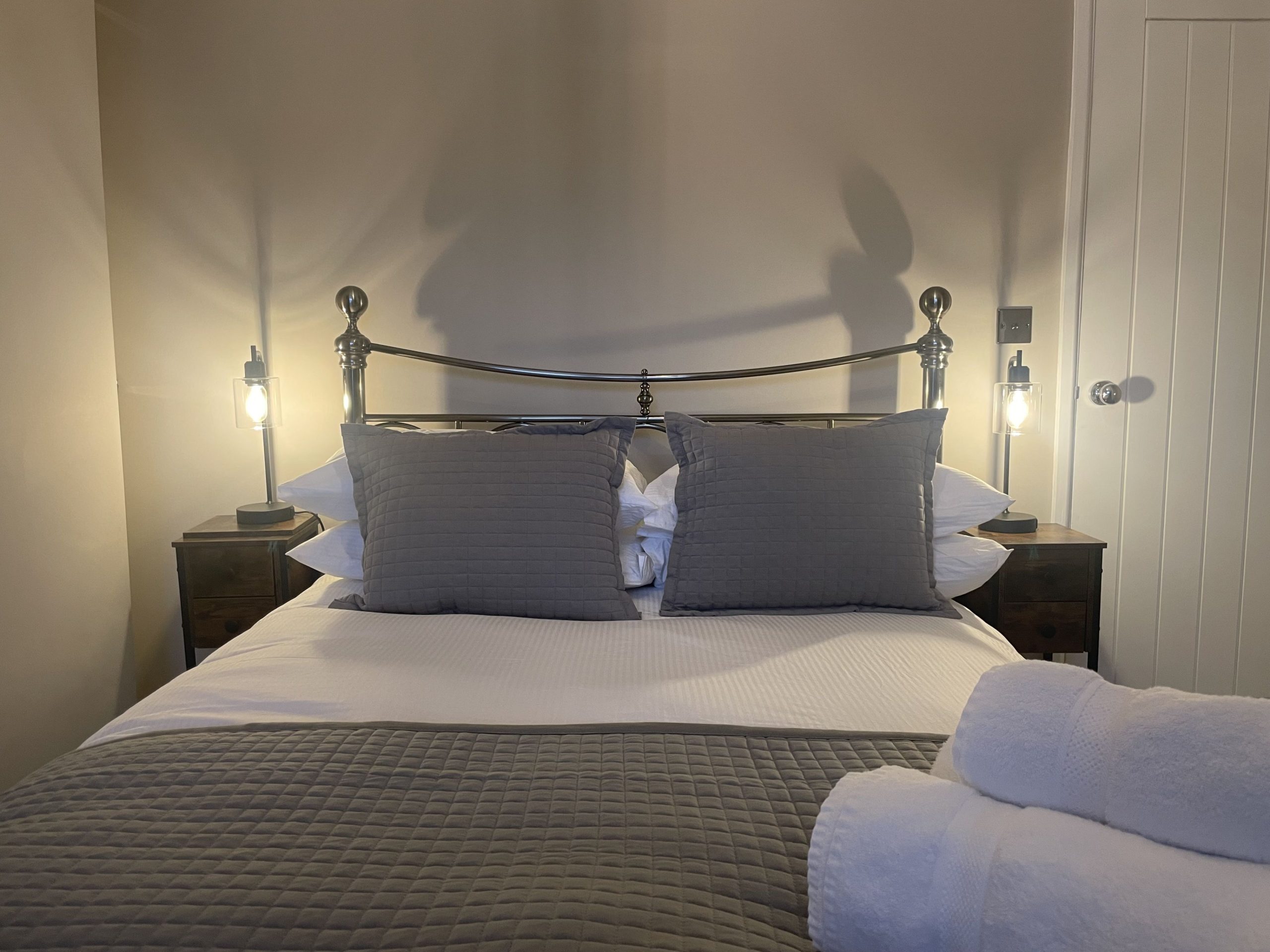 This room is furnished with a super-king bed