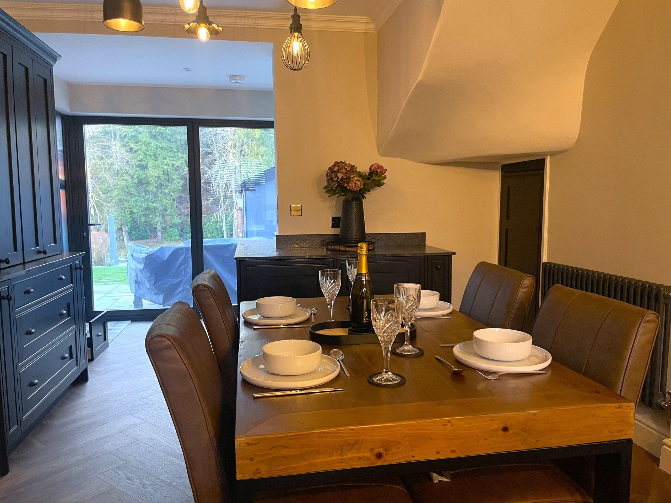 sophisticated open plan living and kitchen area