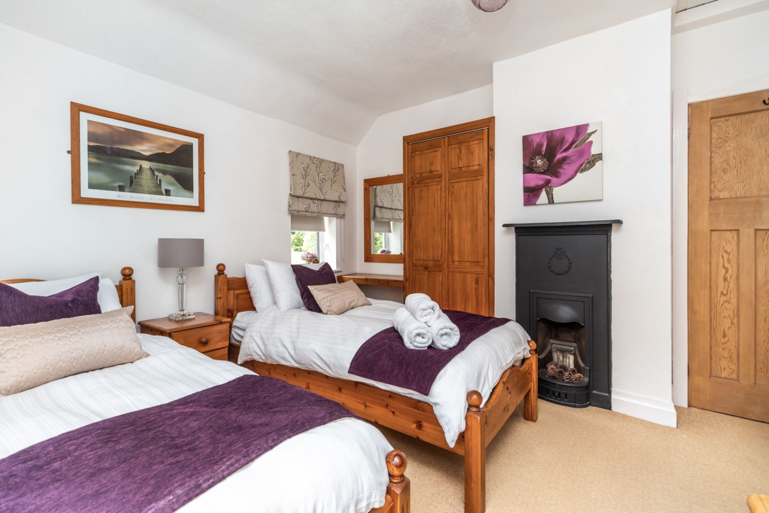 Towels and luxury bed linen are provided