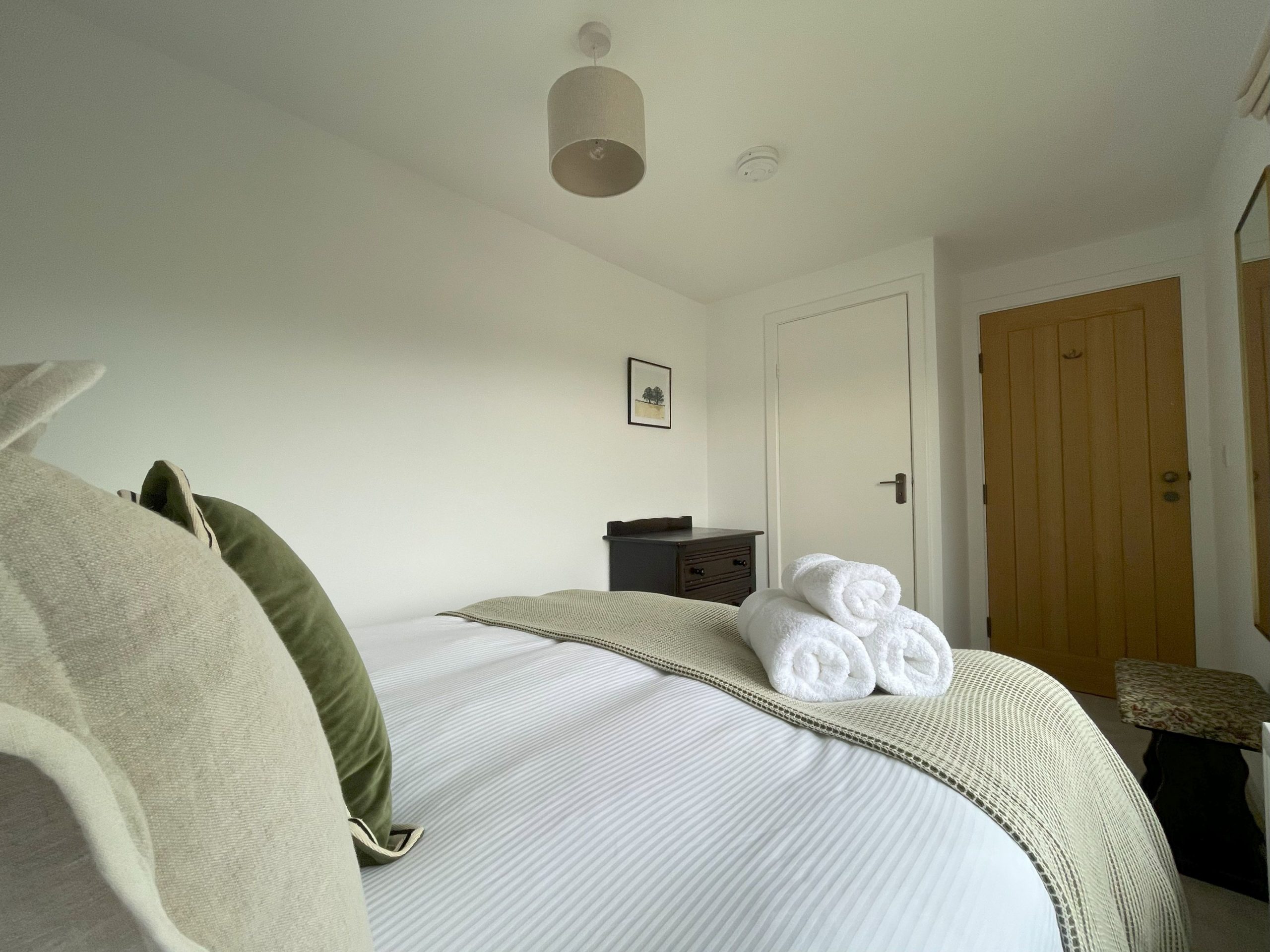 The double bedroom has built in storage