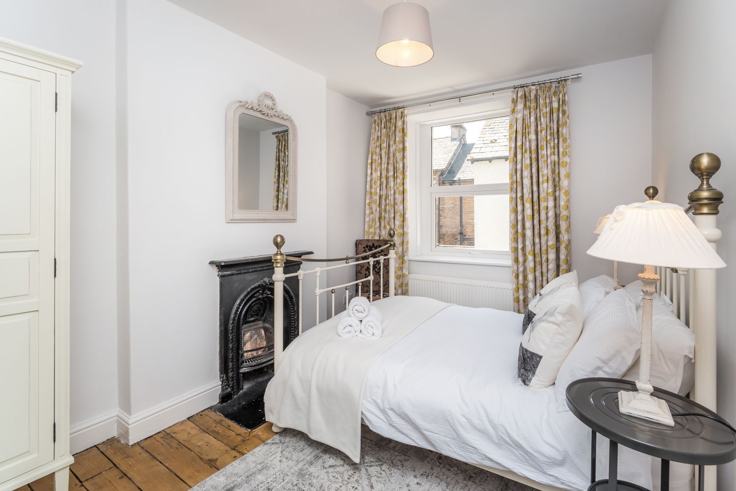 On the first floor at the rear of the property is the second bedroom