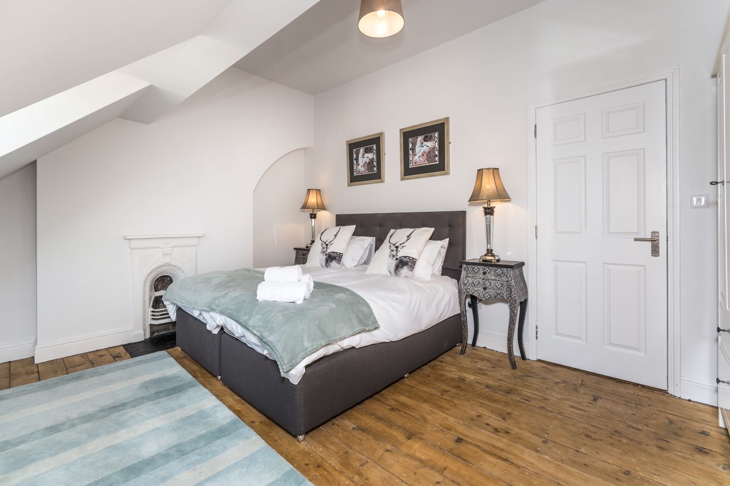 The fourth bedroom is on the 2nd floor at the front of the property