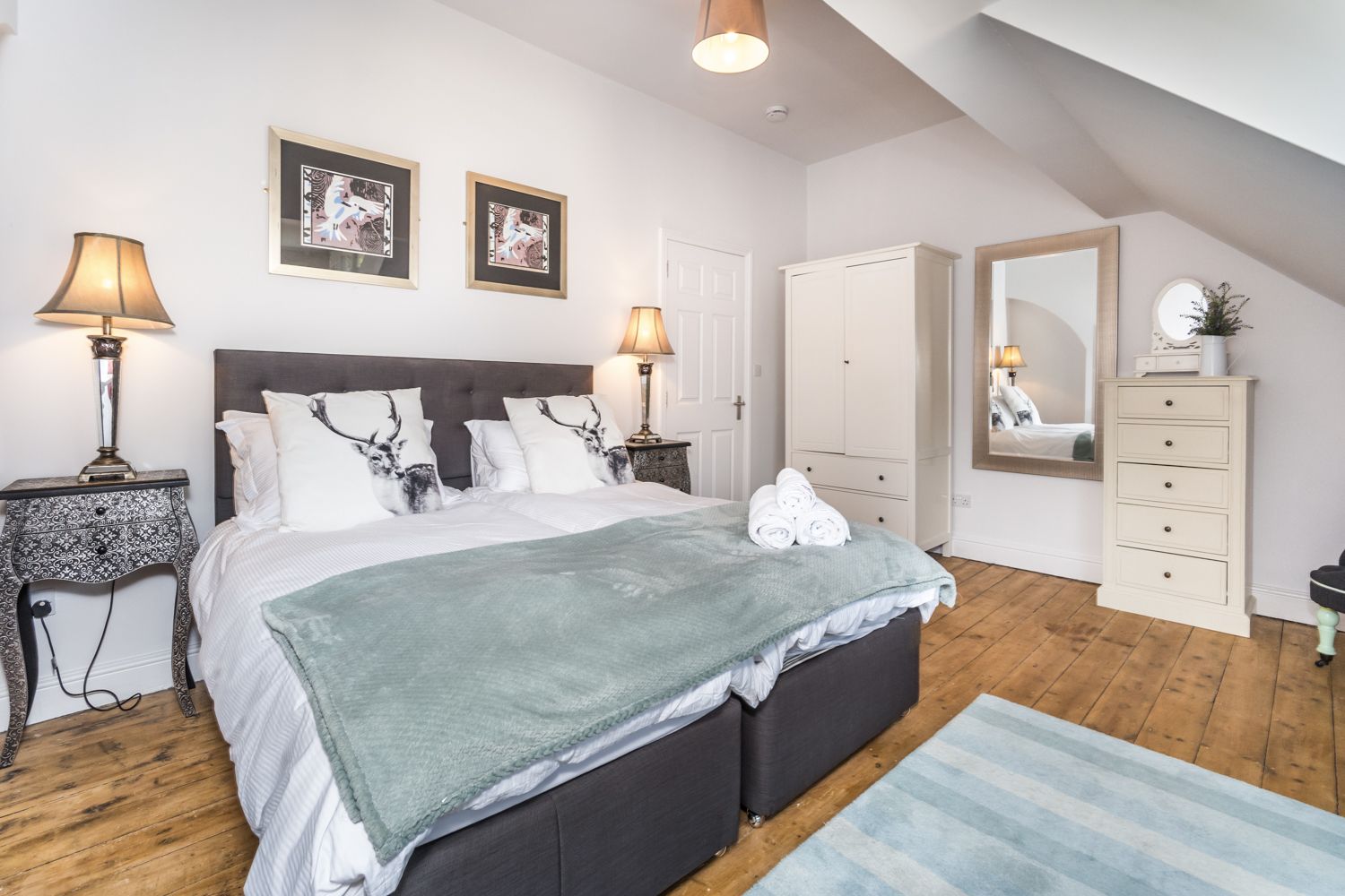 This room is set up as a twin but can be made up as a super-king upon request (additional fee for this)