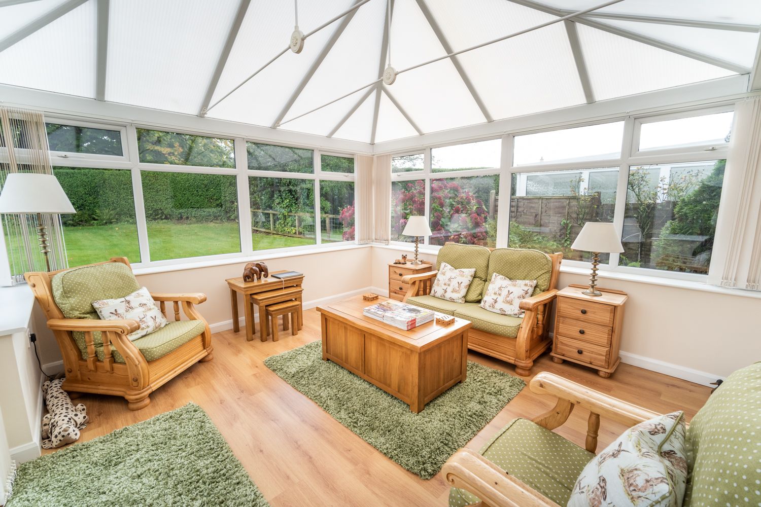 The wonderful double glazed conservatory is a peaceful space to relax 