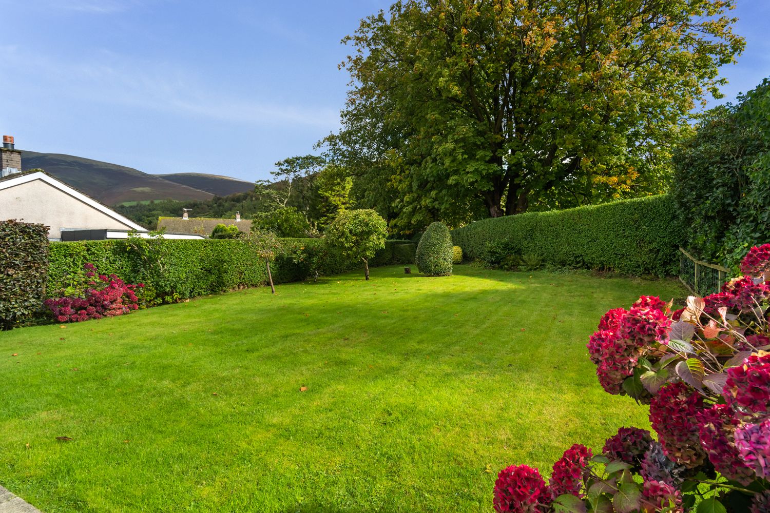 Relax in the delightful spacious garden at the rear of the property