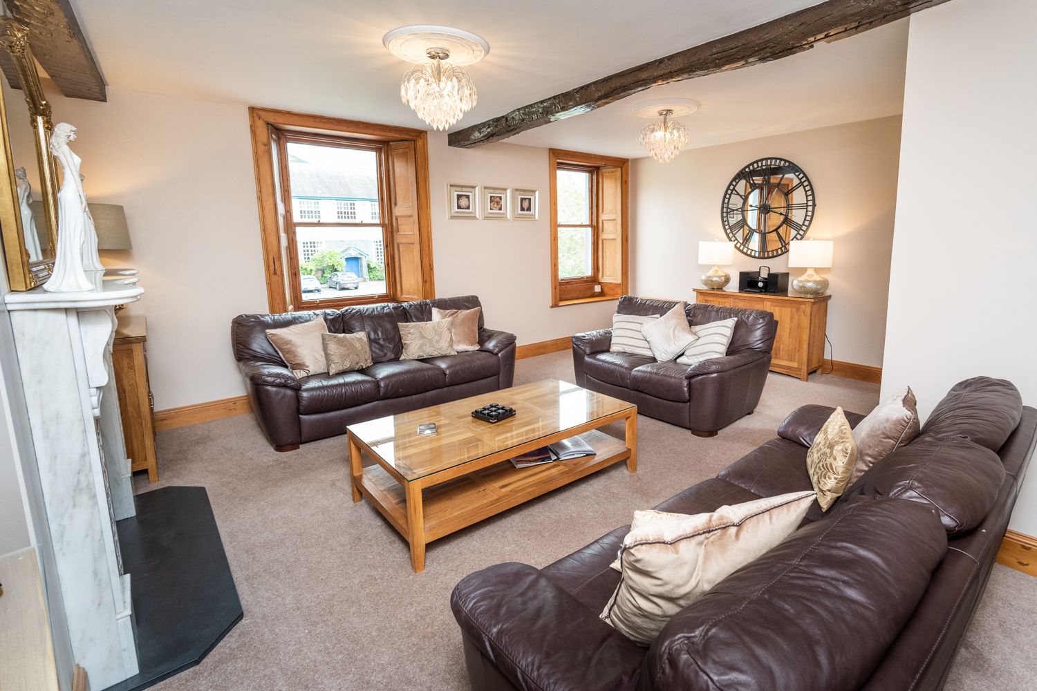 The living area can be found on the first floor of the property