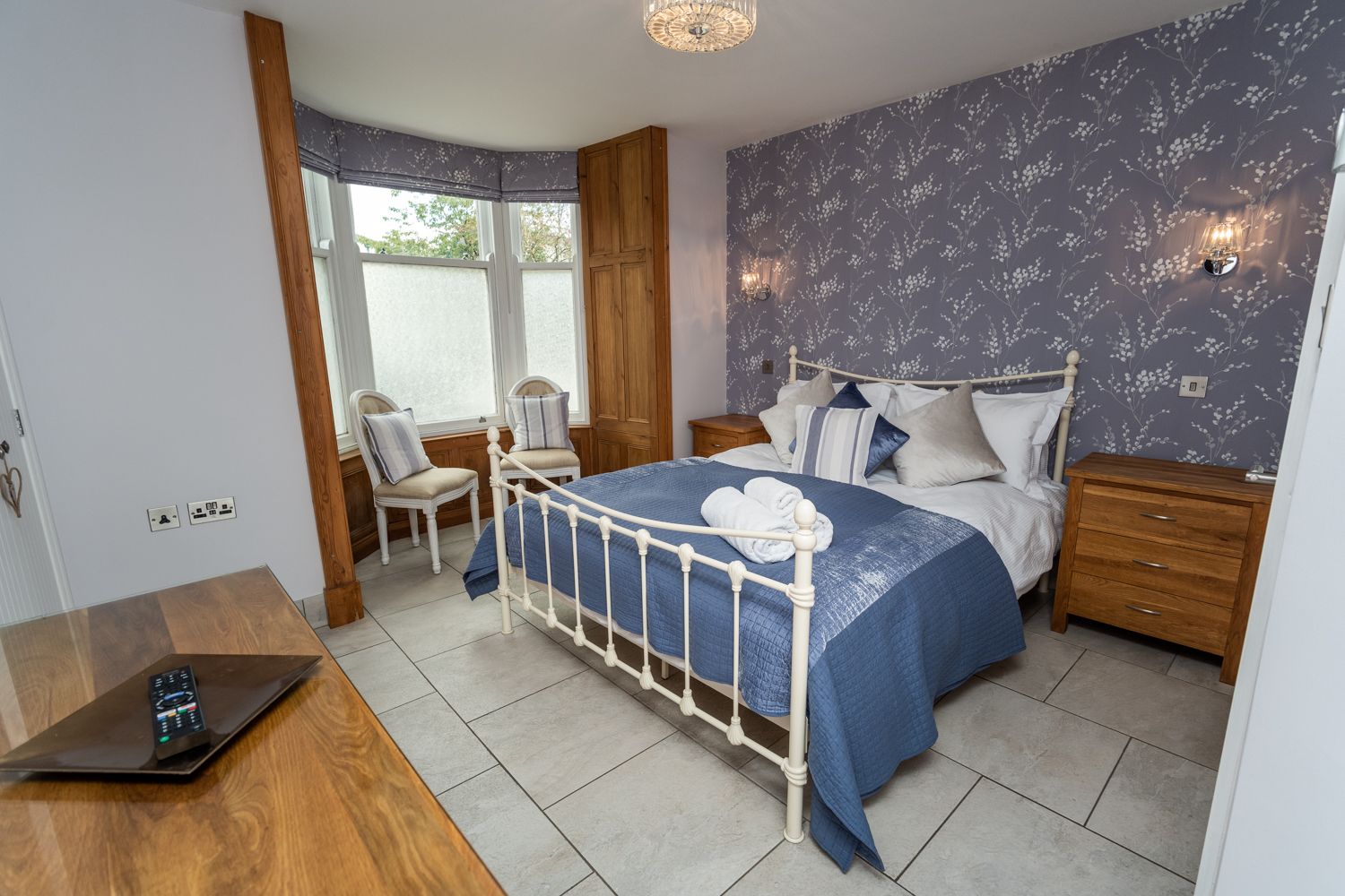 This room also features beautiful original window casing 