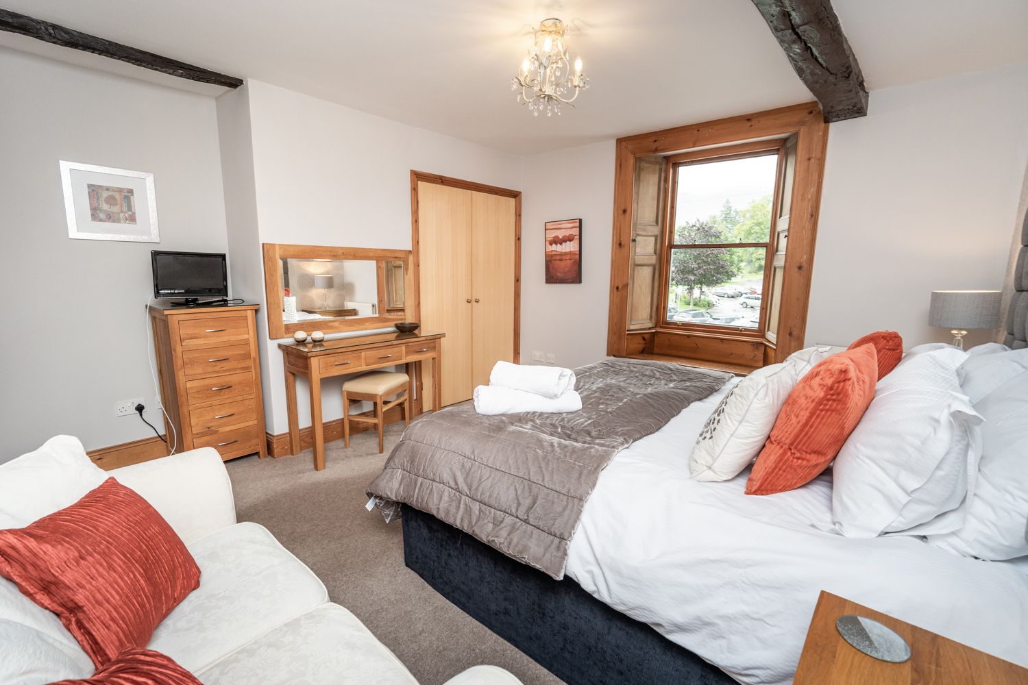 This bed can be made up as a twin for an extra fee