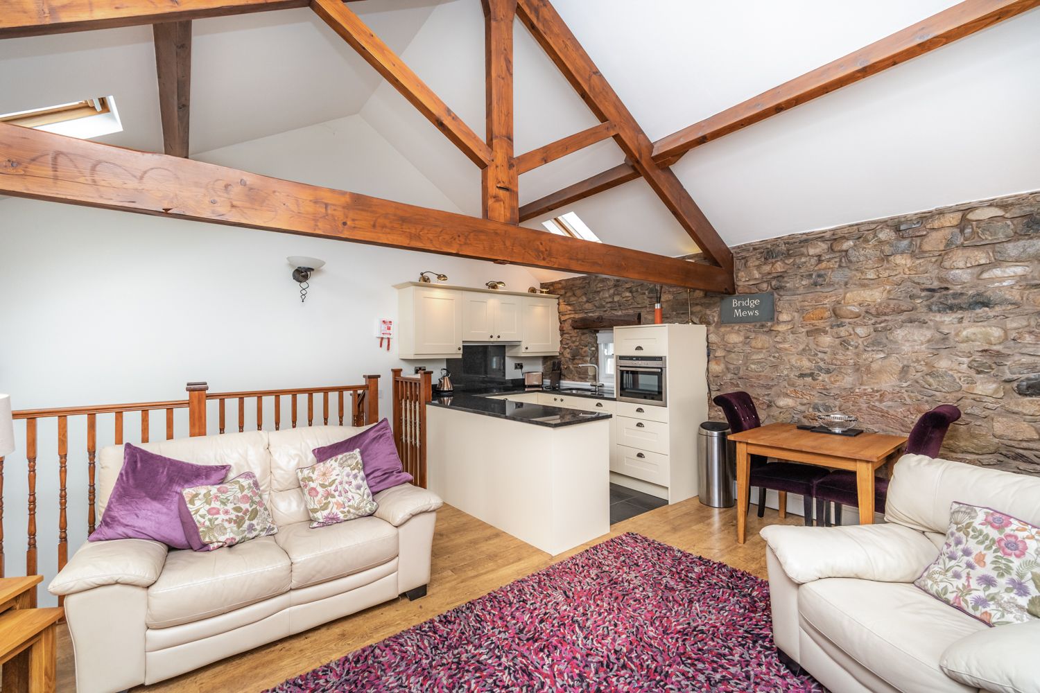 The 1st floor living and kitchen area boasts impressive features 