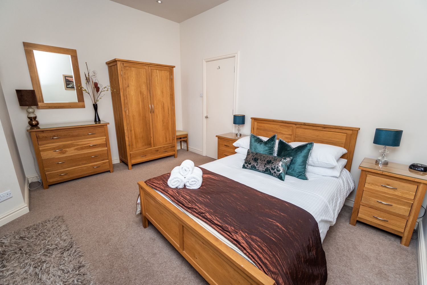 There is plenty of storage area for luggage in all bedrooms