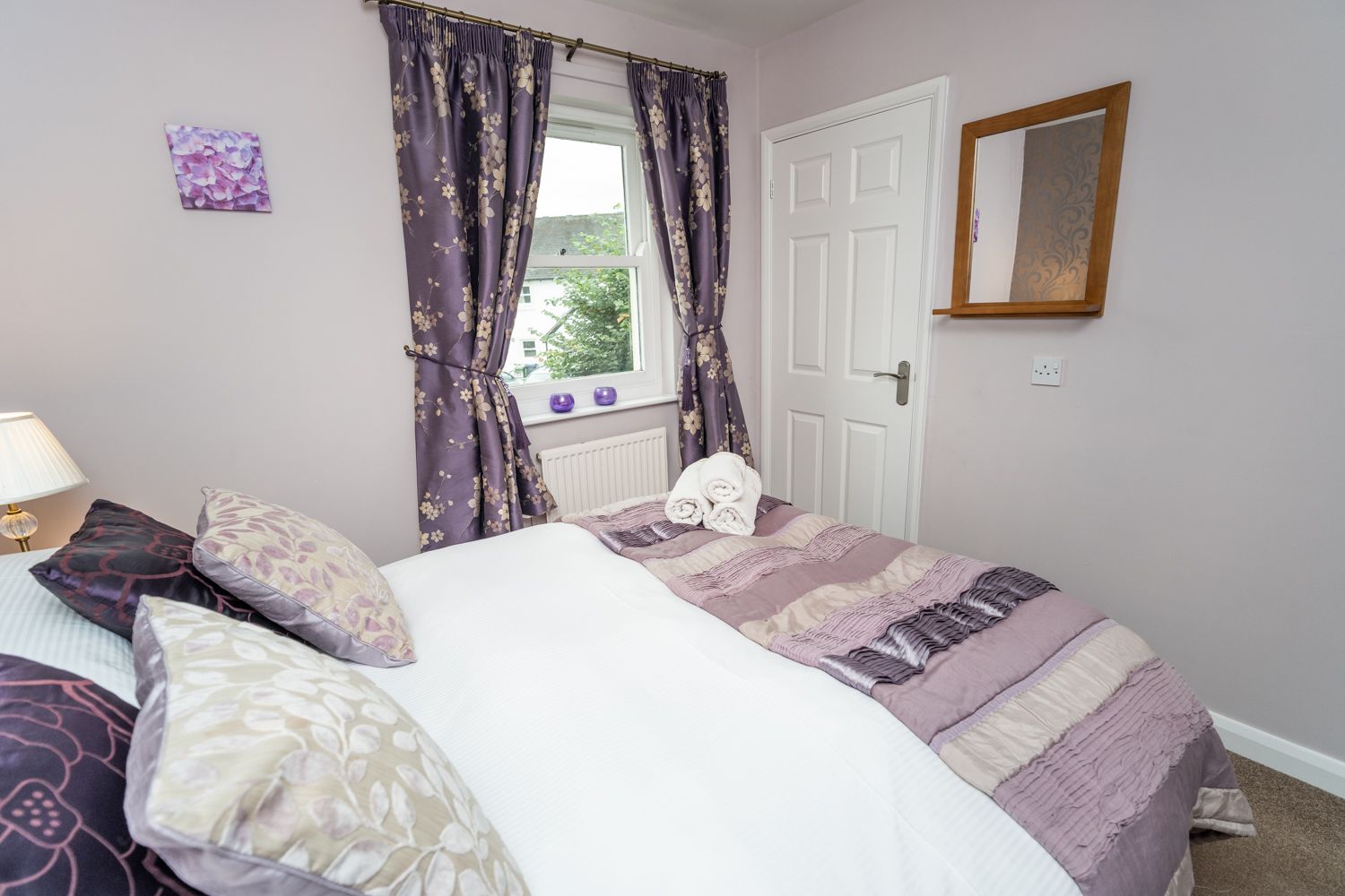 Towels and luxury bed linen are provided