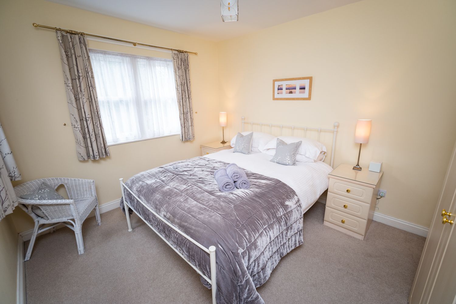 The master bedroom with king sized bed and ensuite