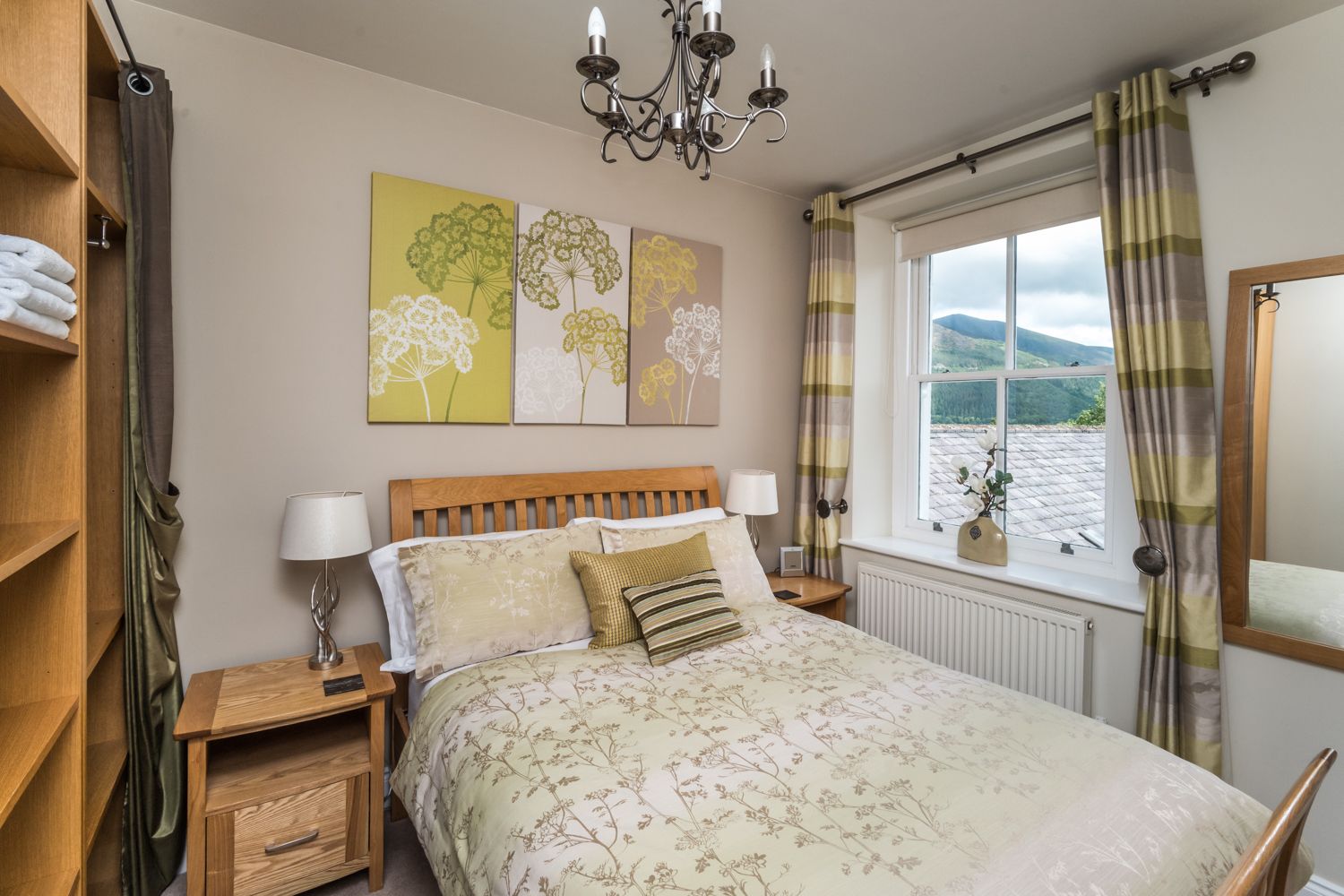 The double bedroom at the rear of the property