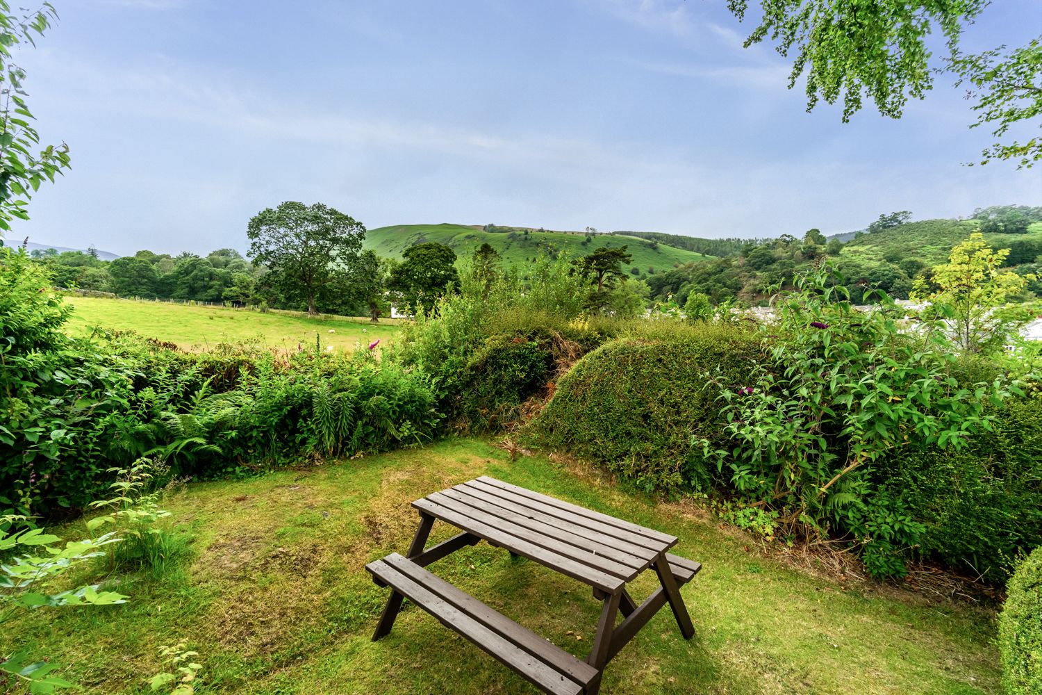 A pretty seating area with a view