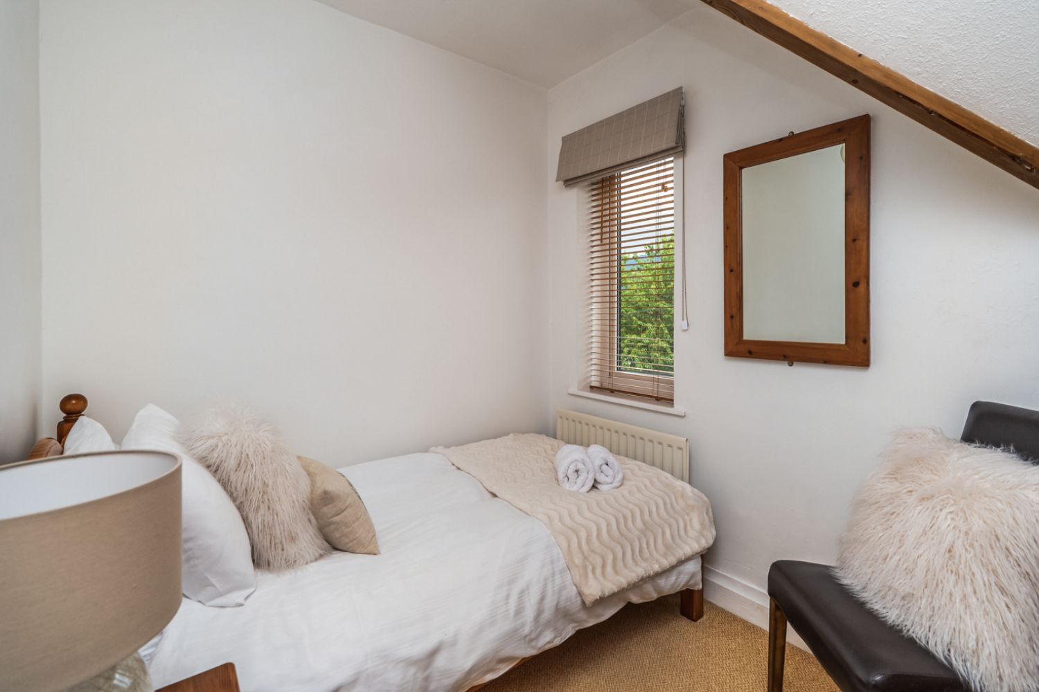 The third bedroom has single bed