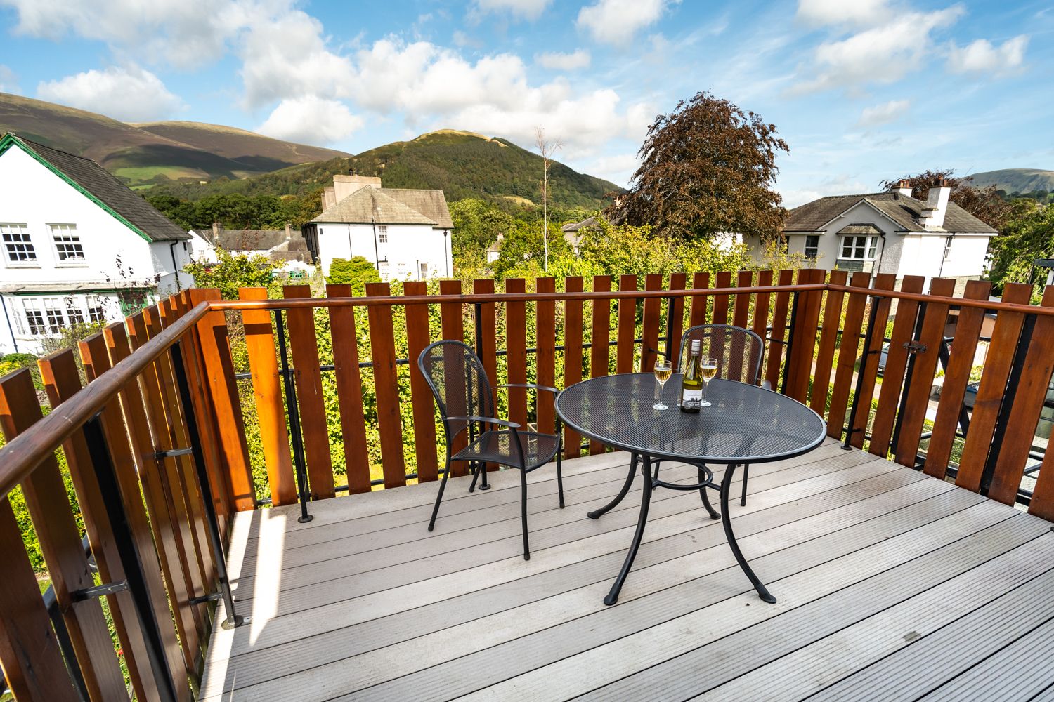 An incredible roof terrace with views to Latrigg and Skiddaw