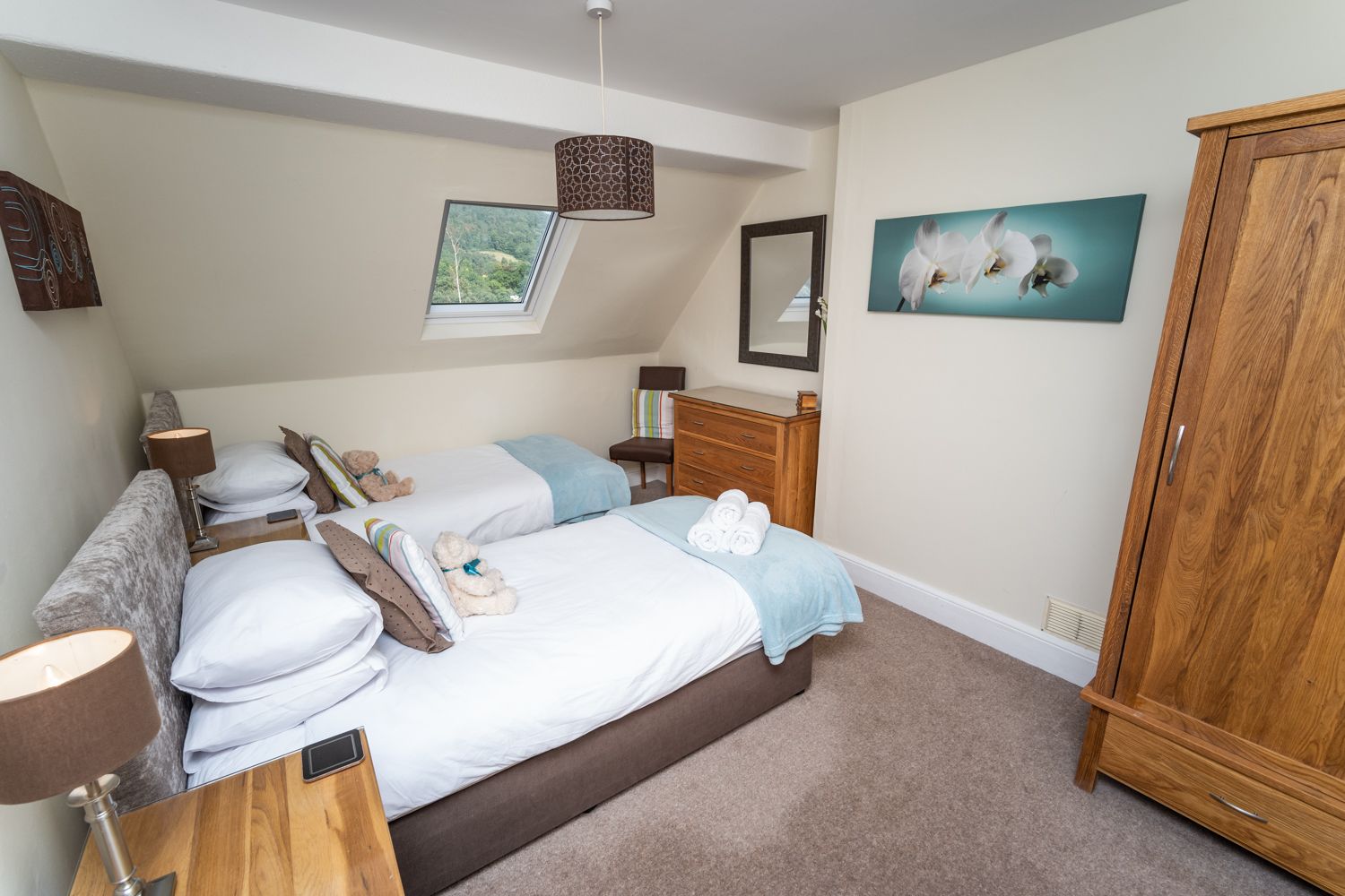 Plenty of storage for luggage is provided