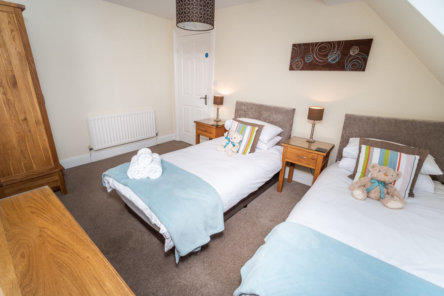 Towels and luxury linen are provided