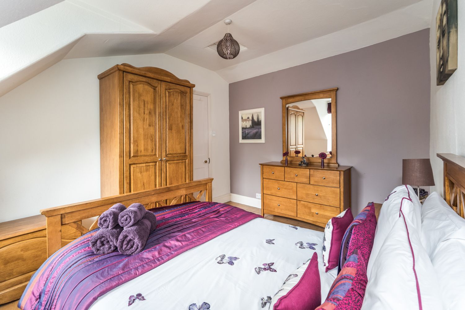 Luxury bed linen is provided