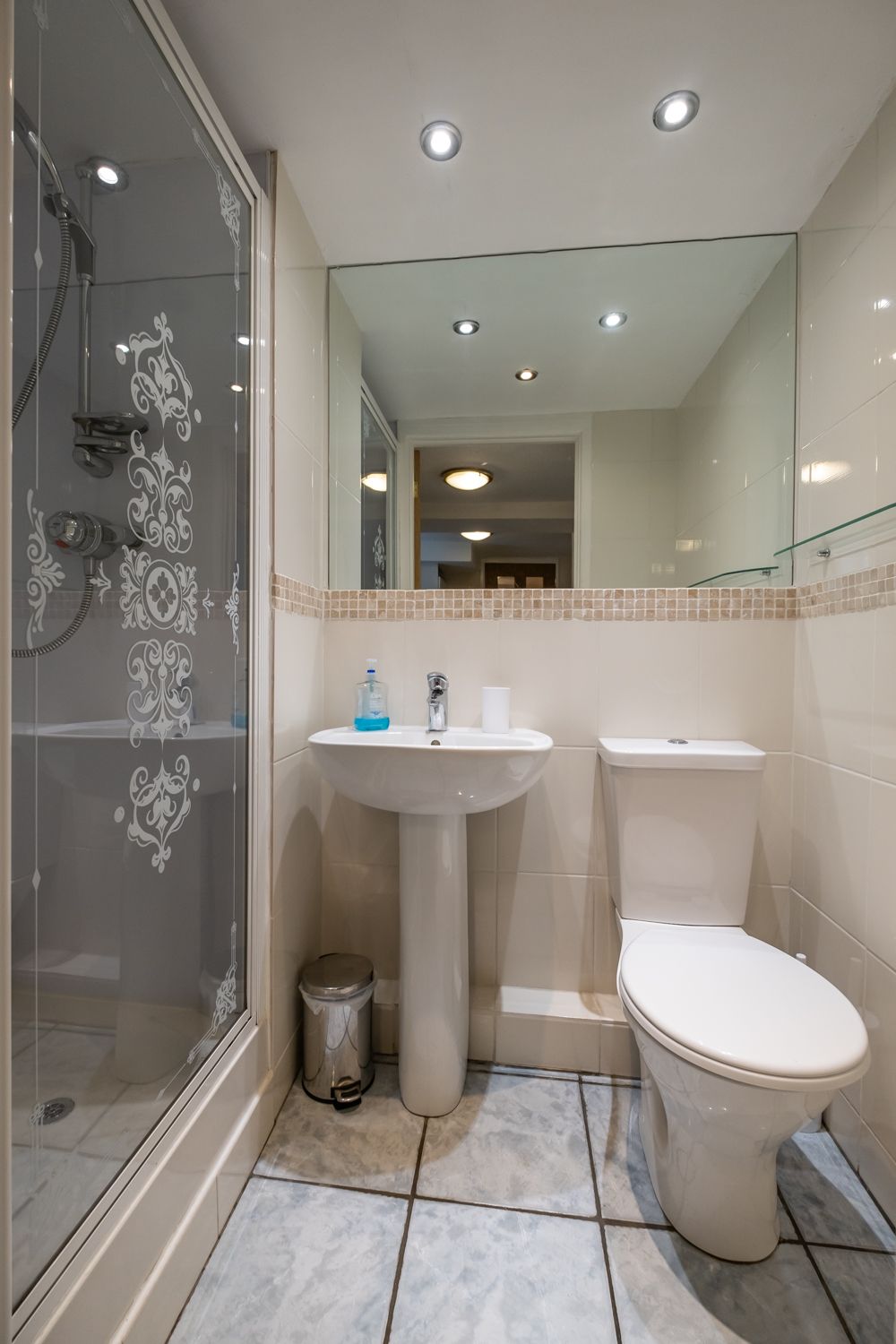 The second bathroom is handy for larger parties