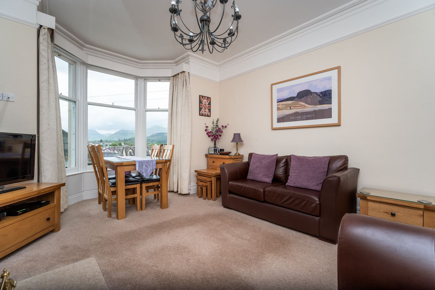 The beautiful Victorian property boasts bay windows overlooking the Western fells
