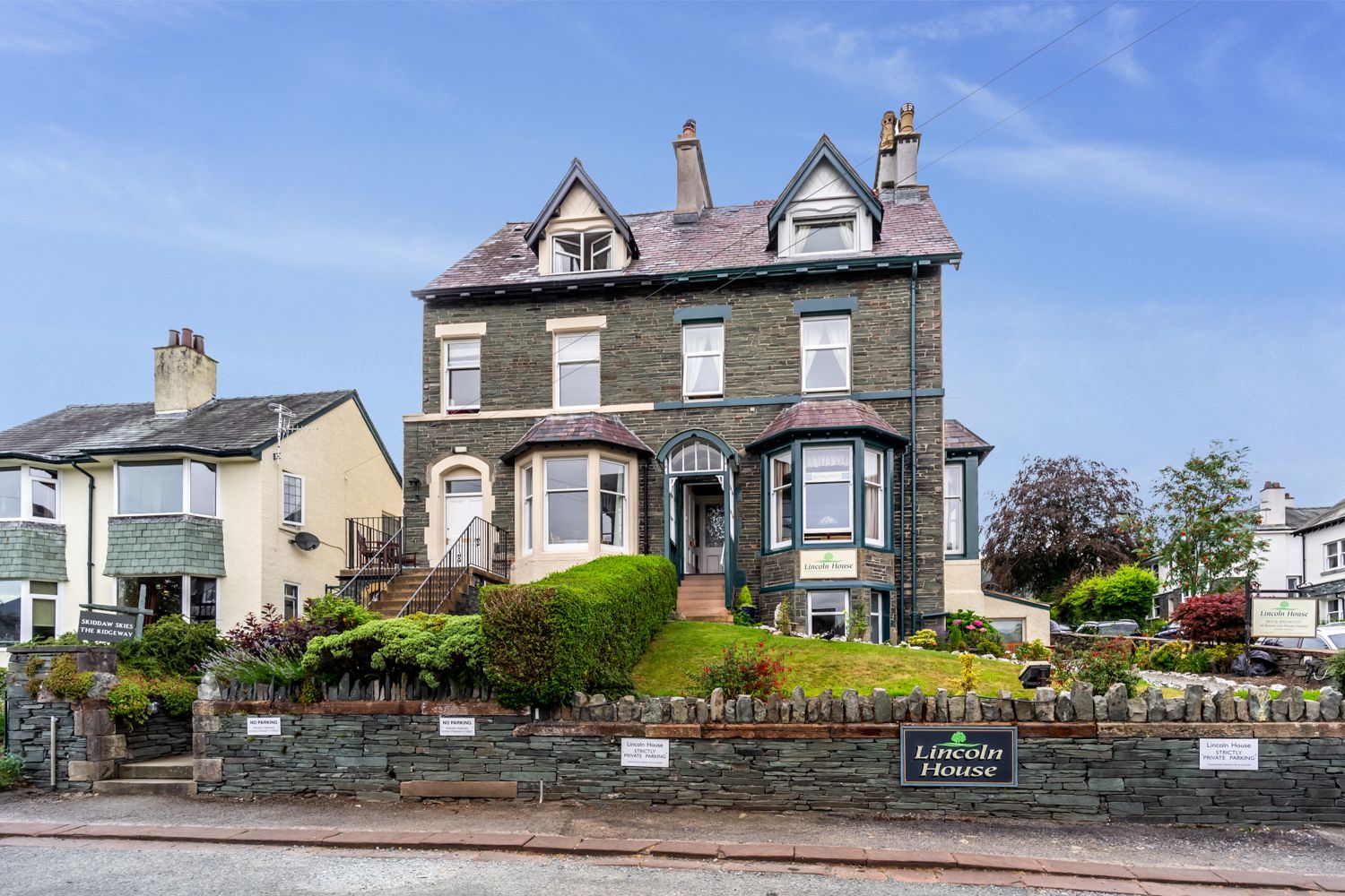 There is an allocated parking space on the quiet street outside The Ridgeway