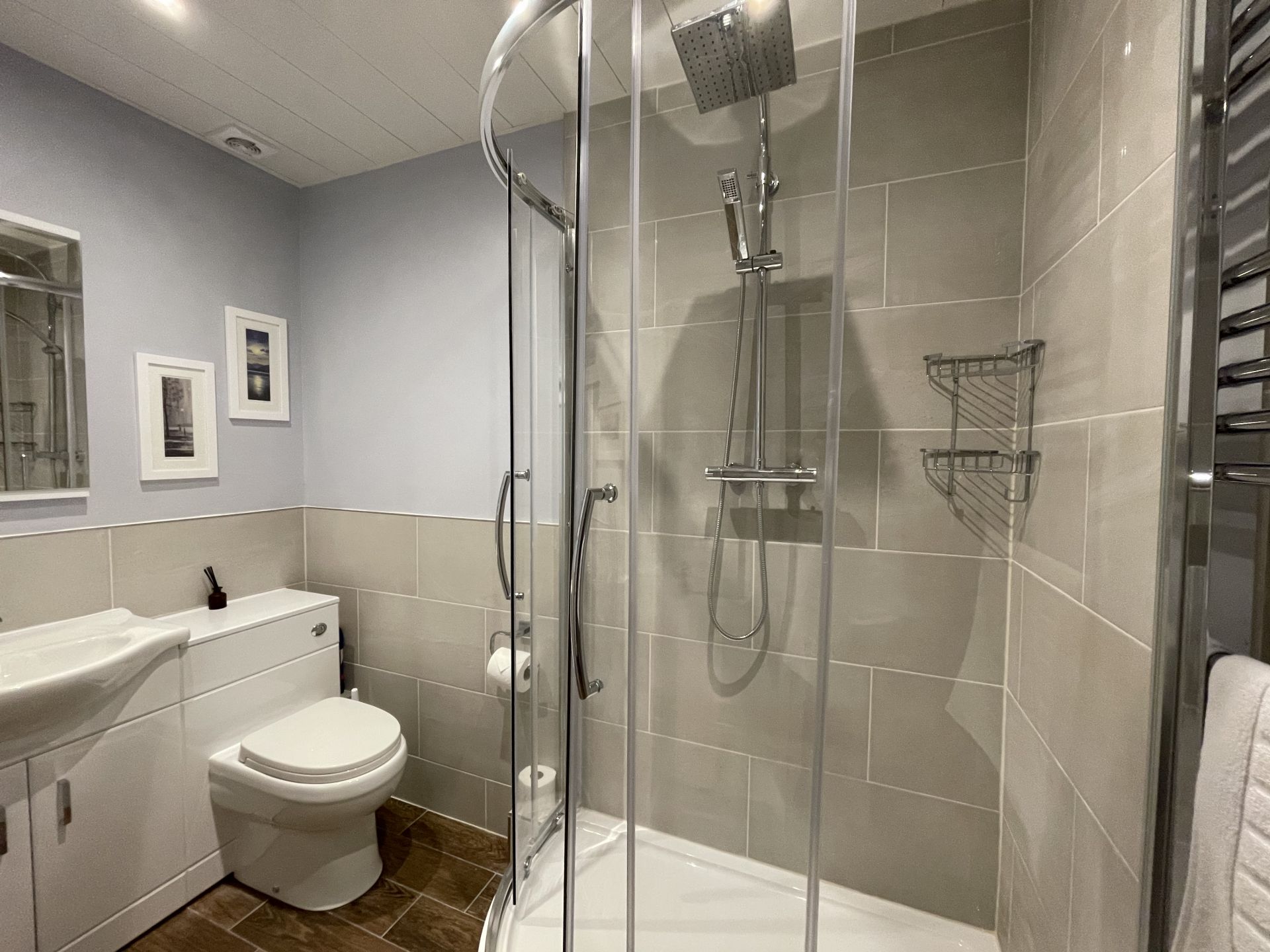 The master bedroom benefits from a modern ensuite bathroom