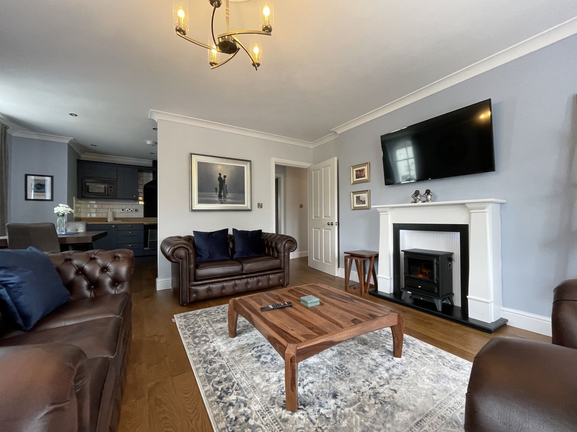 Enjoy the electric stove in the colder months