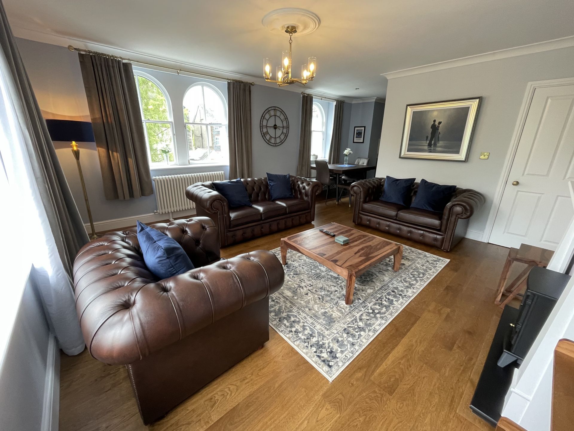 The Chesterfield sofas are perfect for cosying up in after a day out on the fells