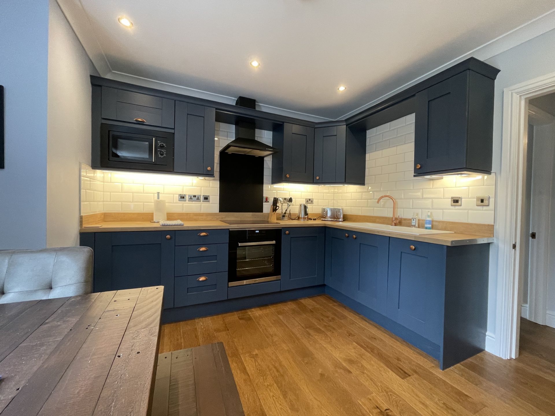 A beautiful modern kitchen area