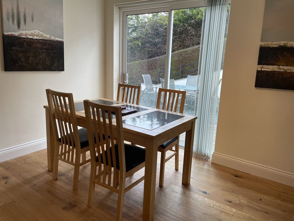 Enjoy beautiful garden views from the dining table