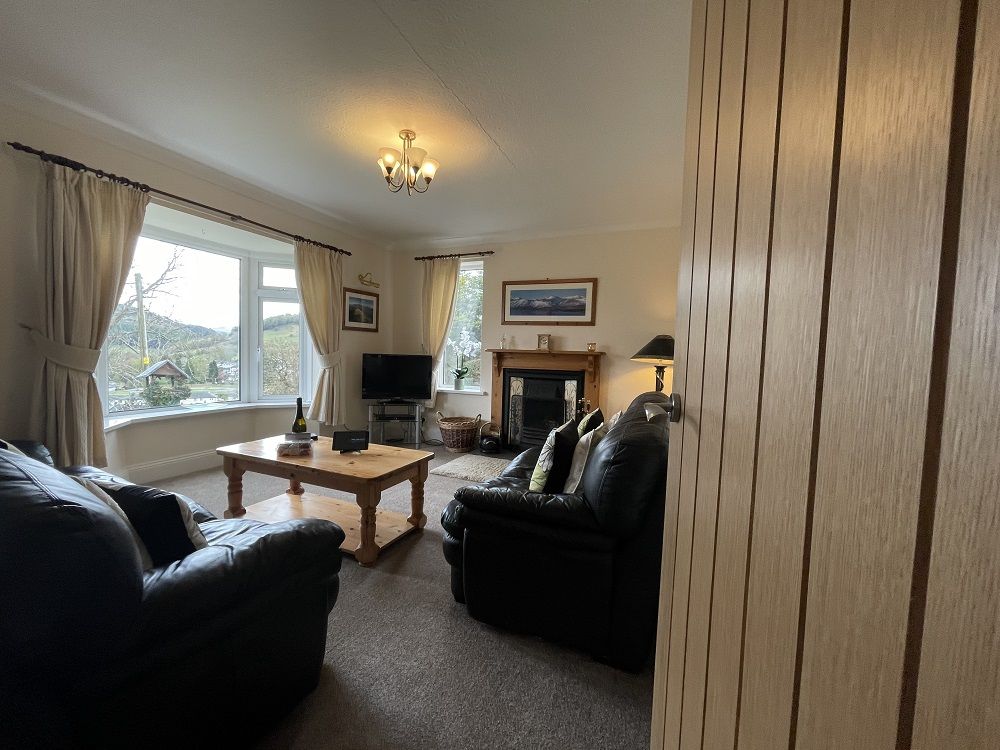 The living area at the front of the property has magnificent views