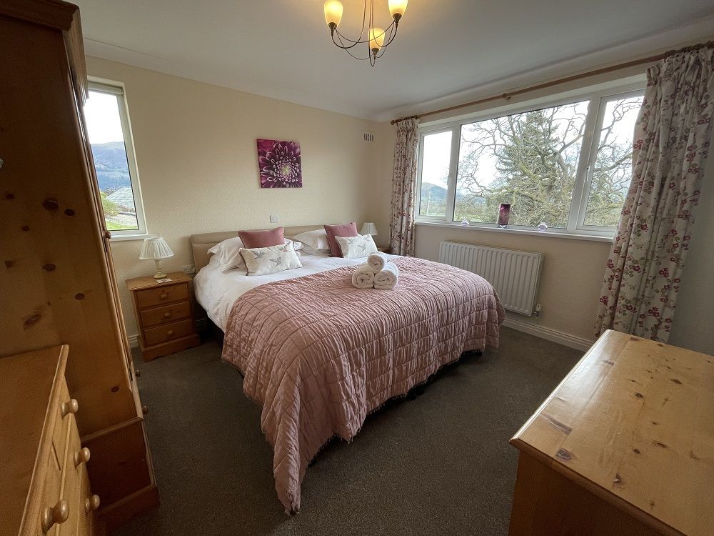 The double room has a super-king sized bed