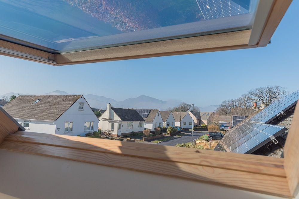 Take a closer look and you will see the Western fells from the rooflights 