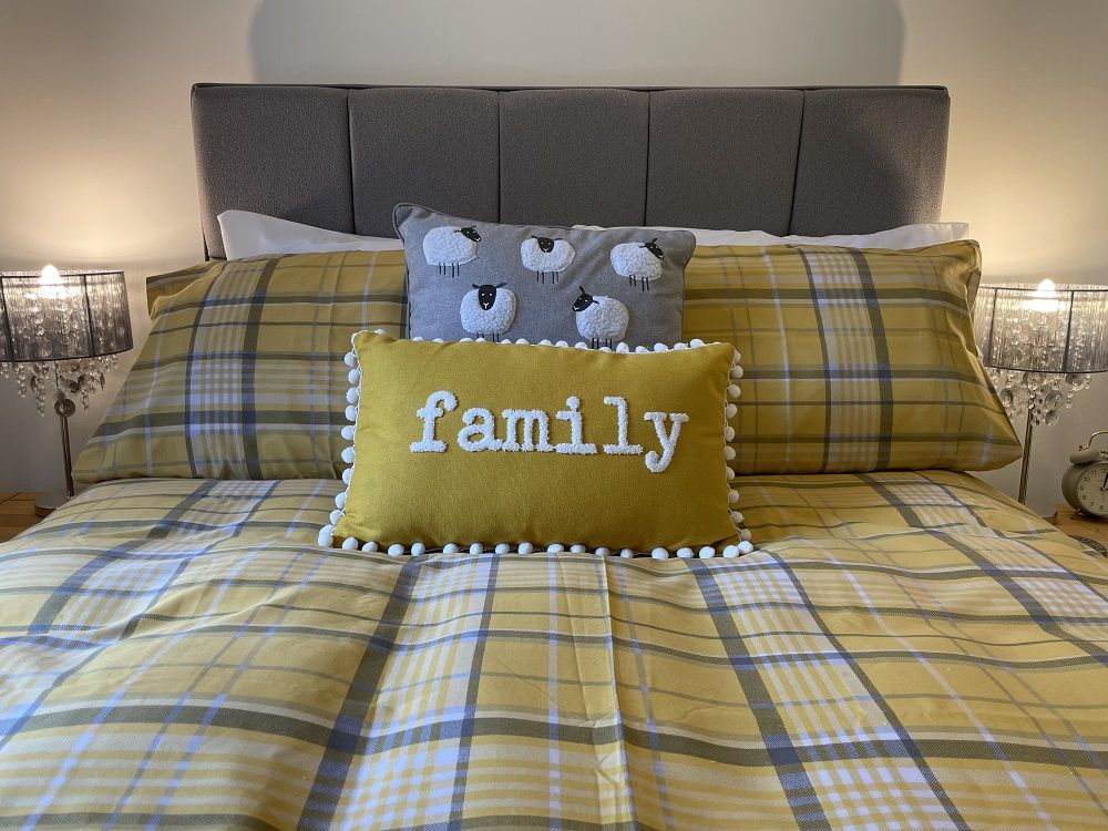 There is plenty of space in the bedroom to accommodate a travel cot or Z-bed