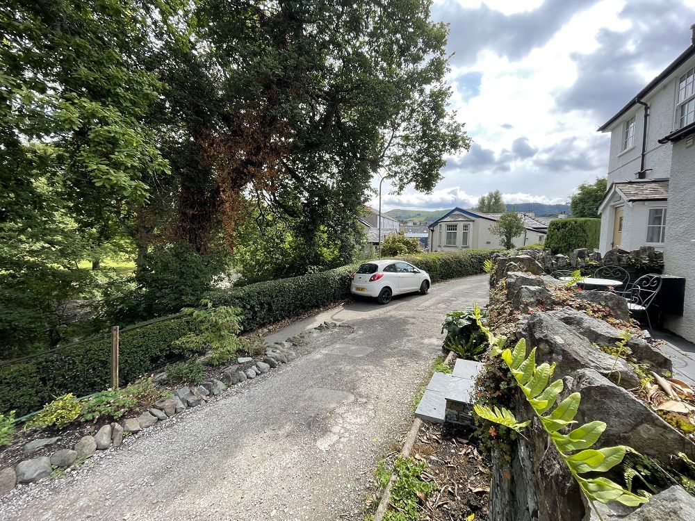 There is no parking outside the property but you can unload bags outside and then park in the long stay car park just a few minutes walk away