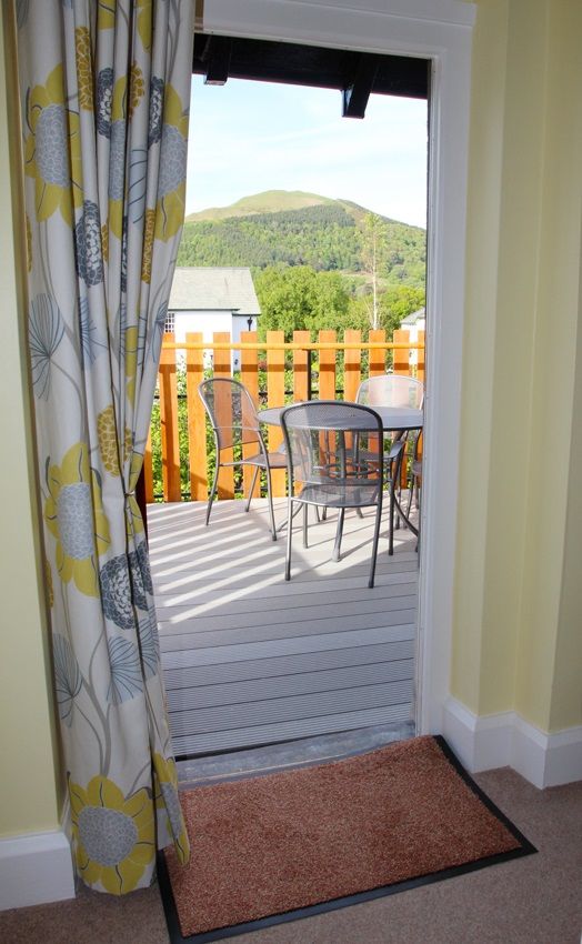 Access the roof terrace from the hallway