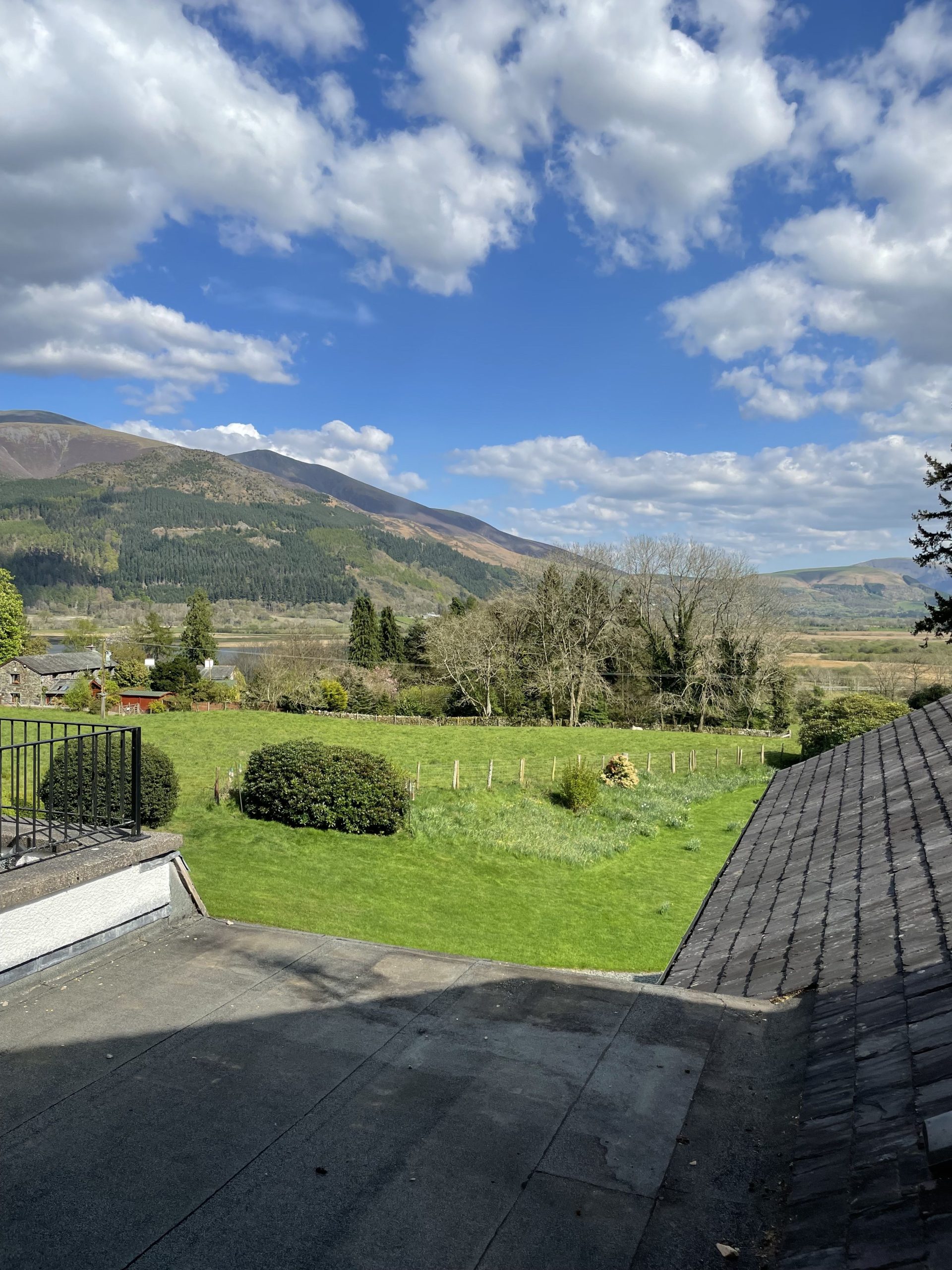 From the property you can almost just see the south end of Bassenthwaite lake