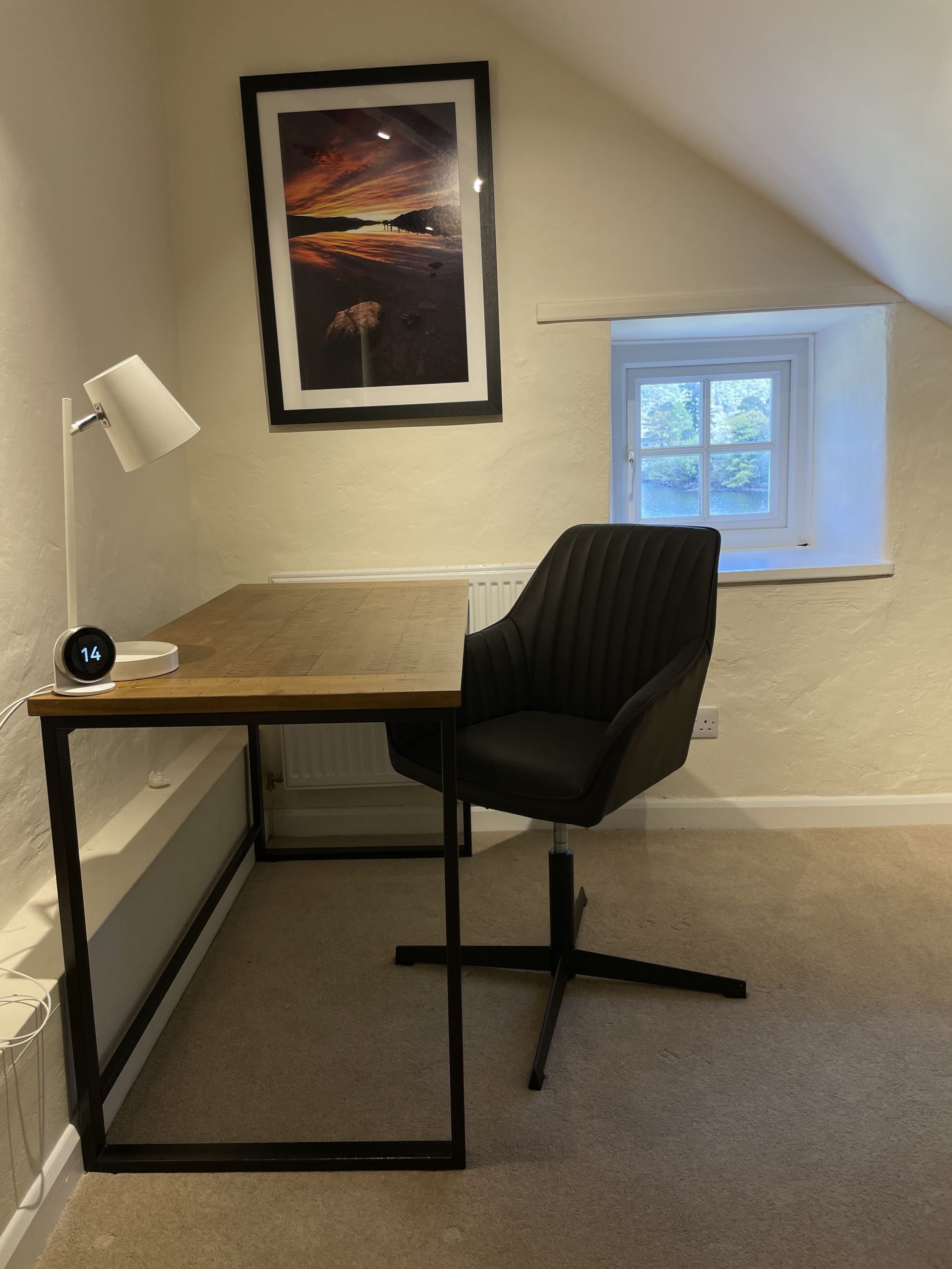 The upstairs hallway provides a peaceful space to read, draw or write