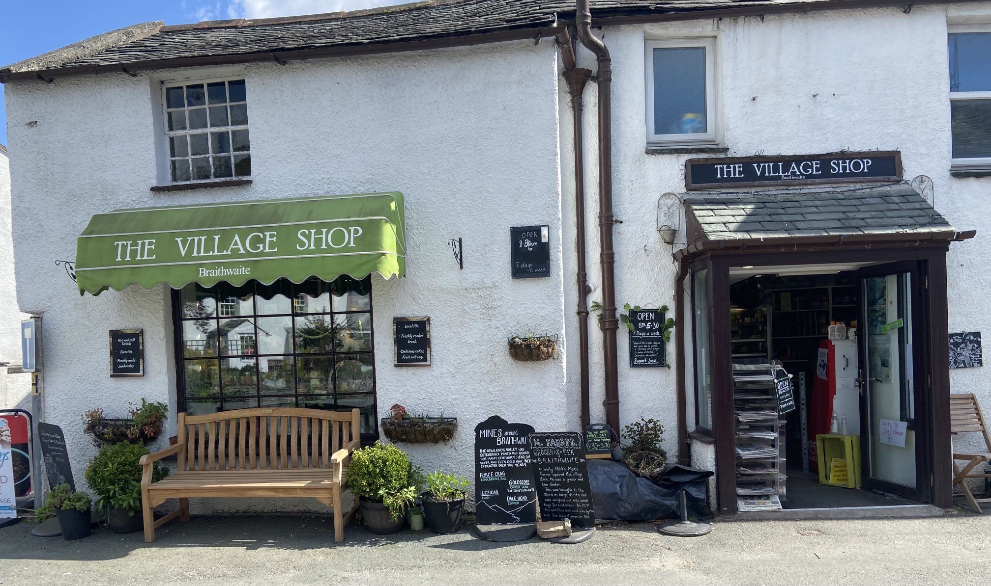 Braithwaite village shop offers local produce and has a cafe