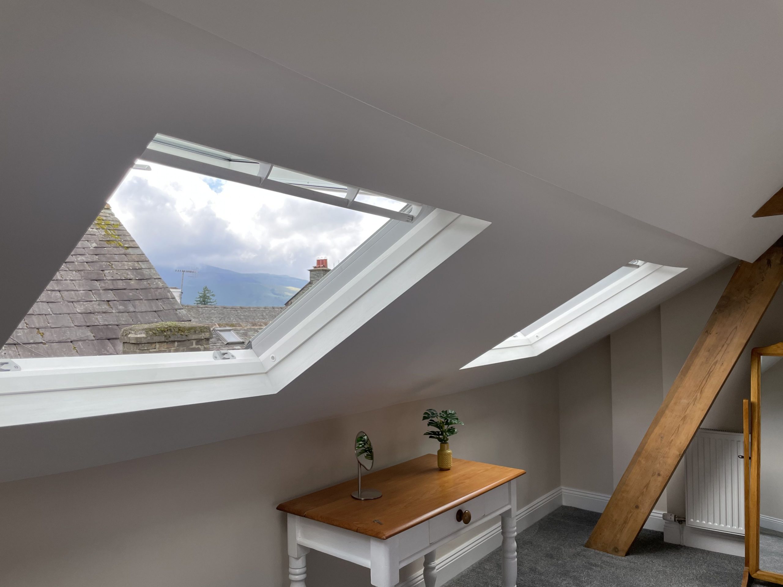 Beautiful views across the fells from the velux windows