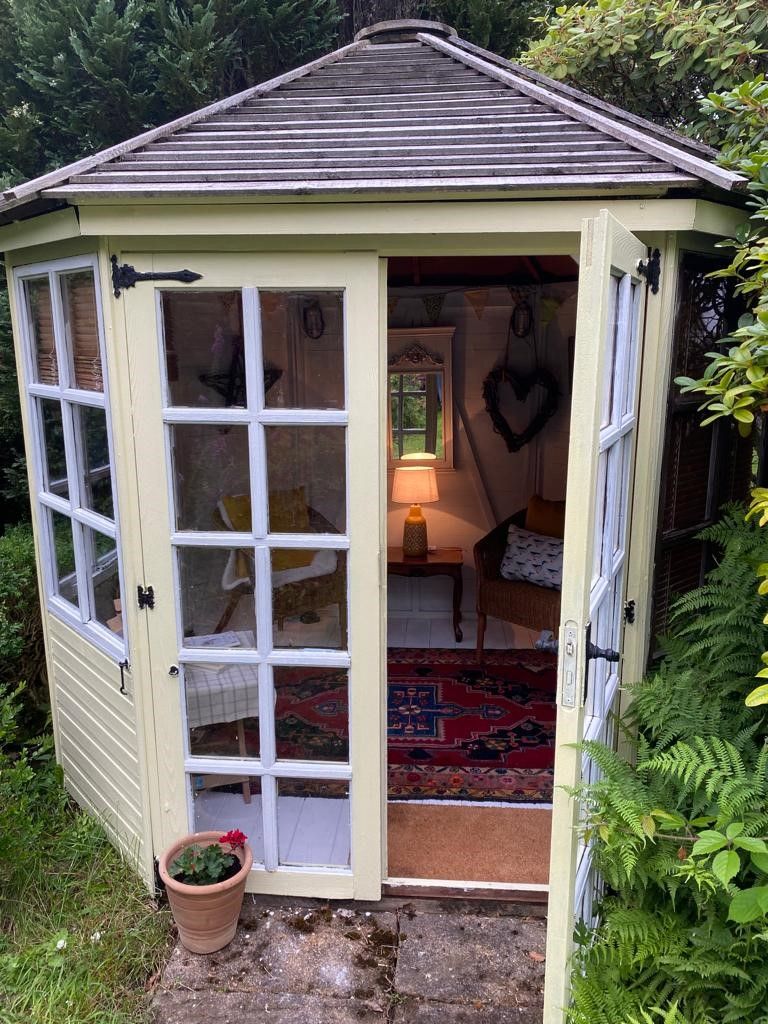 In the warmer months you can enjoy sitting in the very sweet garden room