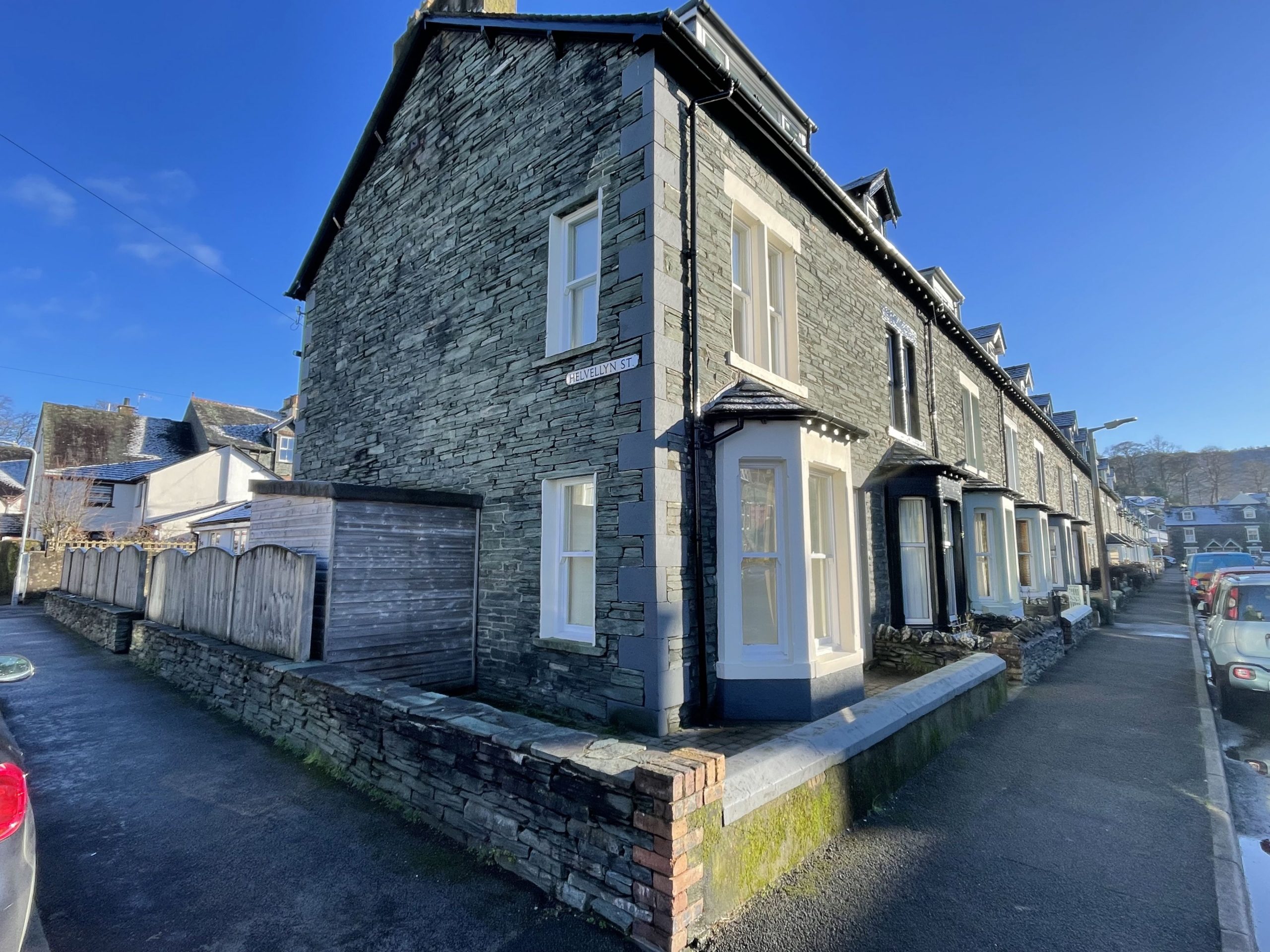 There is unrestricted on-street parking outside the property