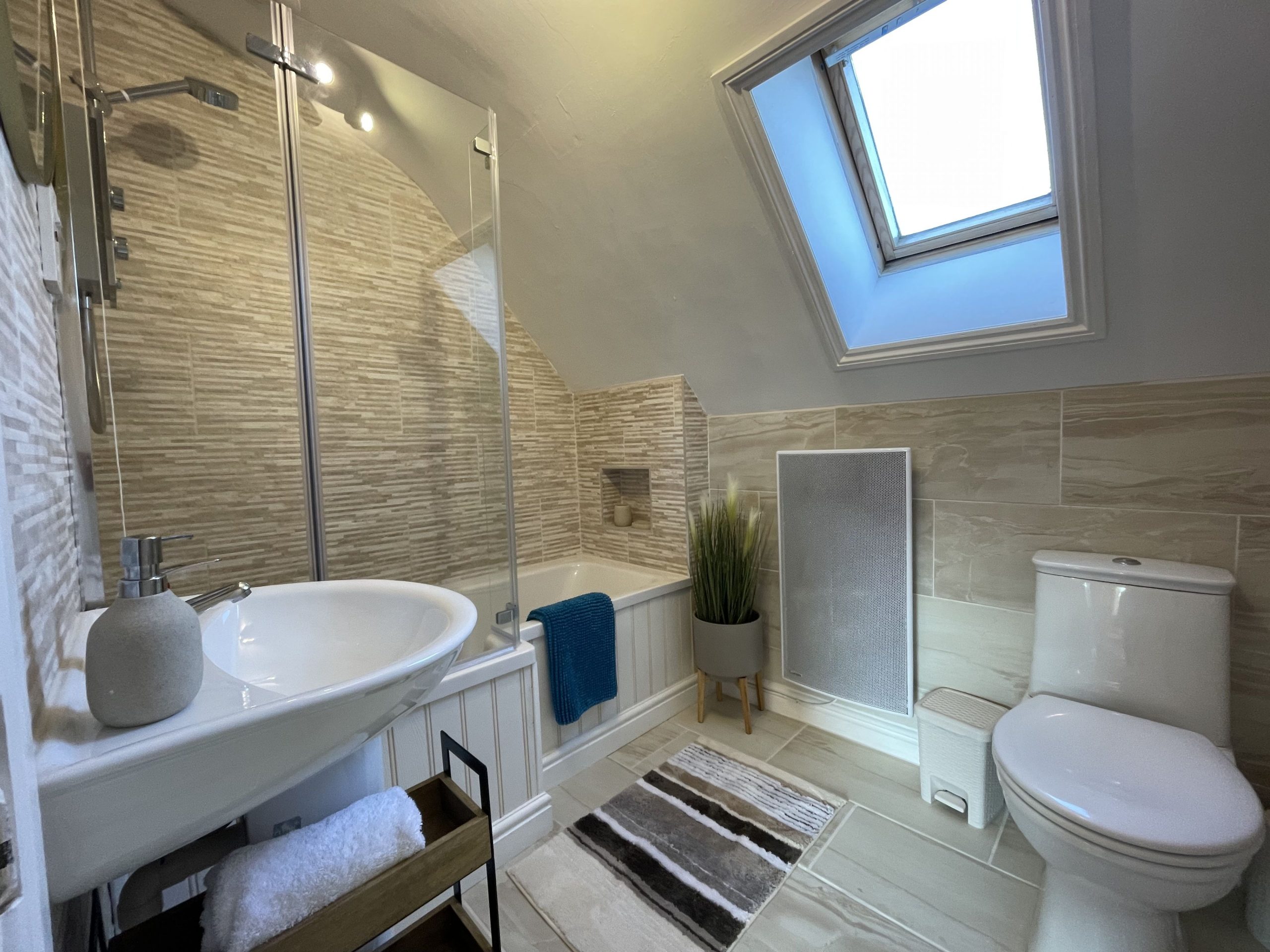 On the first floor you can find the family bathroom