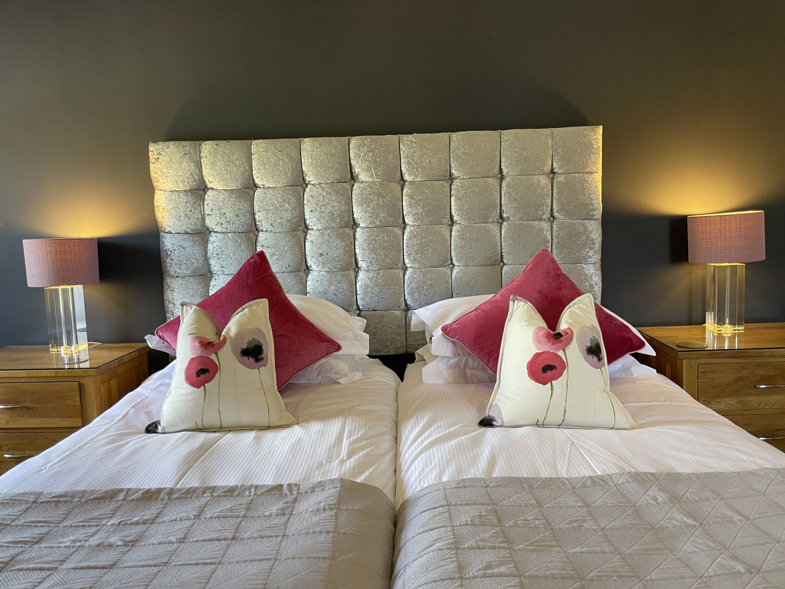 The bed can be arranged as two singles or a super king