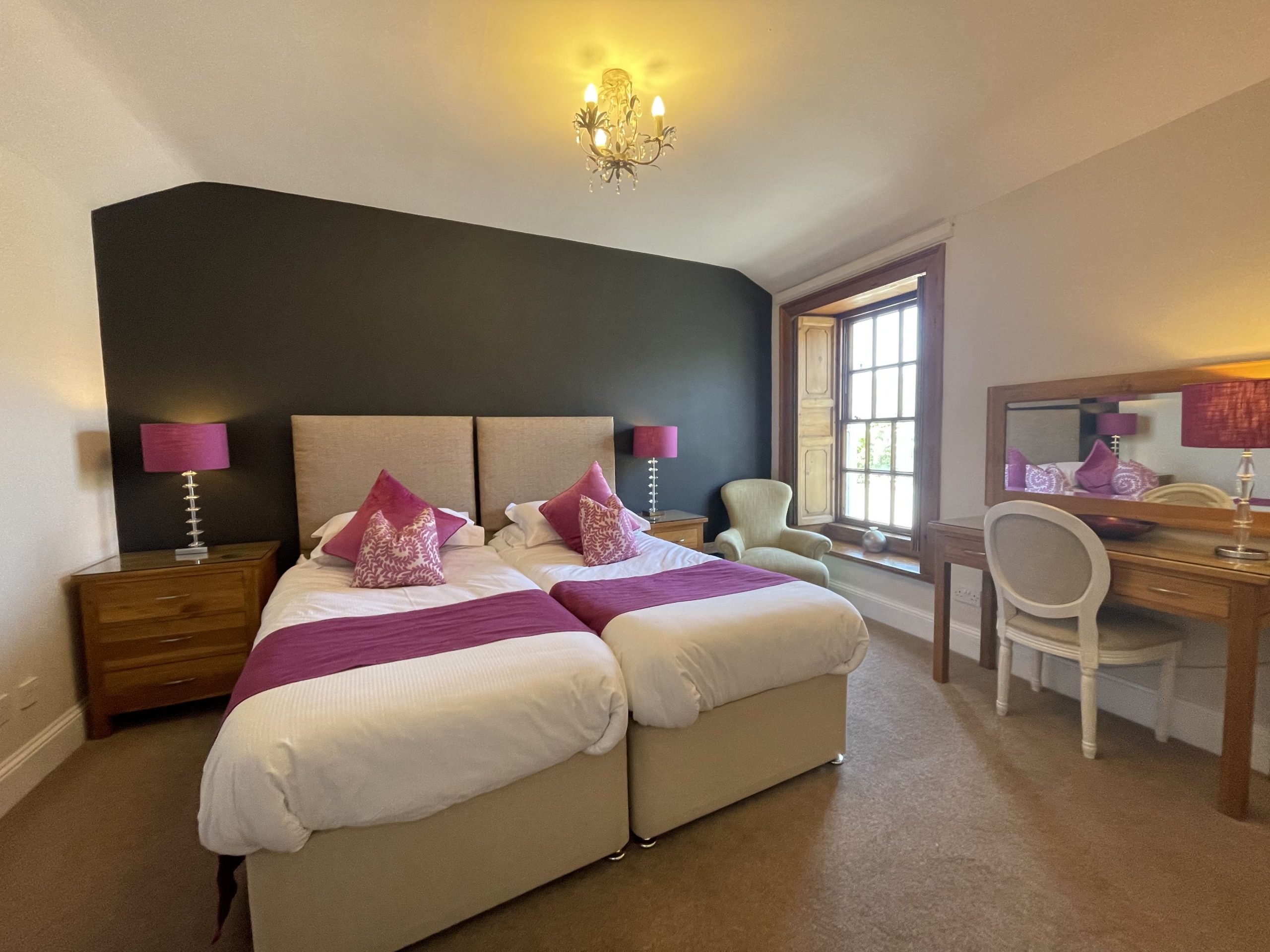 The first floor twin bedroom can also be turned into a super king room if requested