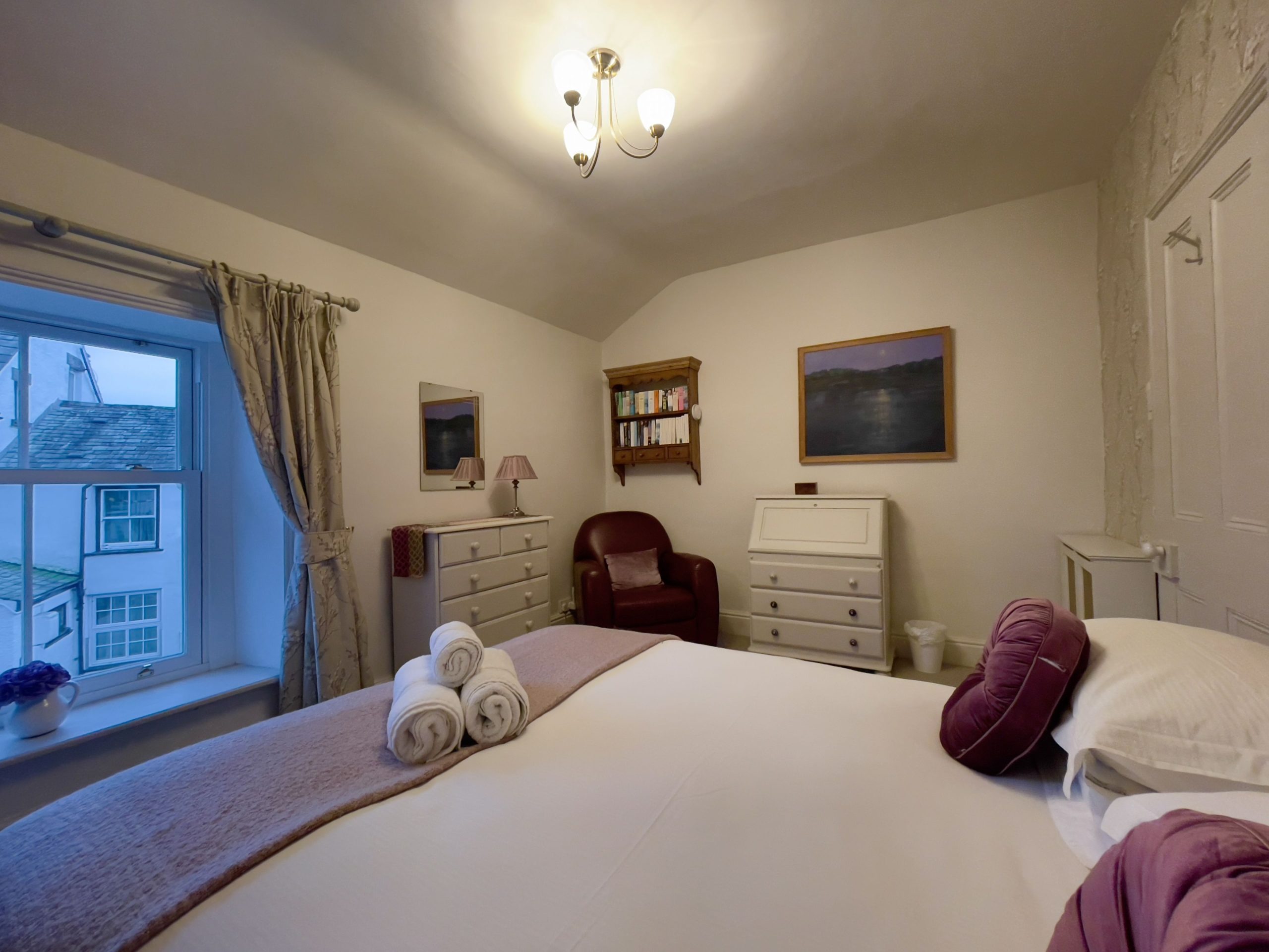 The master bedroom is located at the front of the property