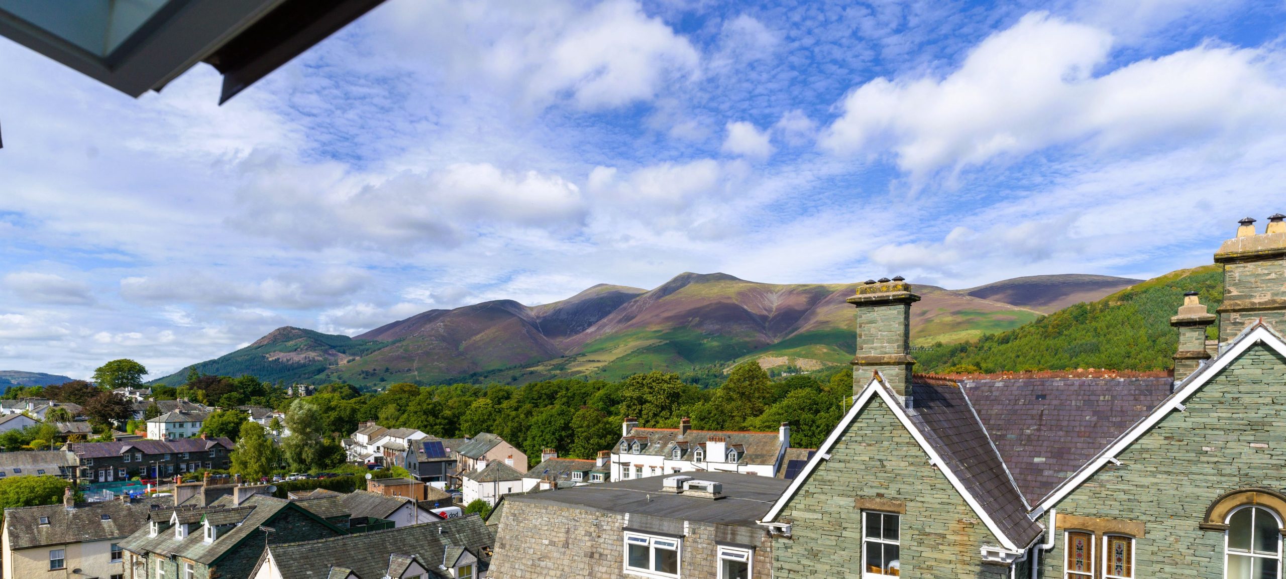 The mighty Skiddaw range, which can be viewed from many of the rooms but most impressively from the Eyrie Viewing platform