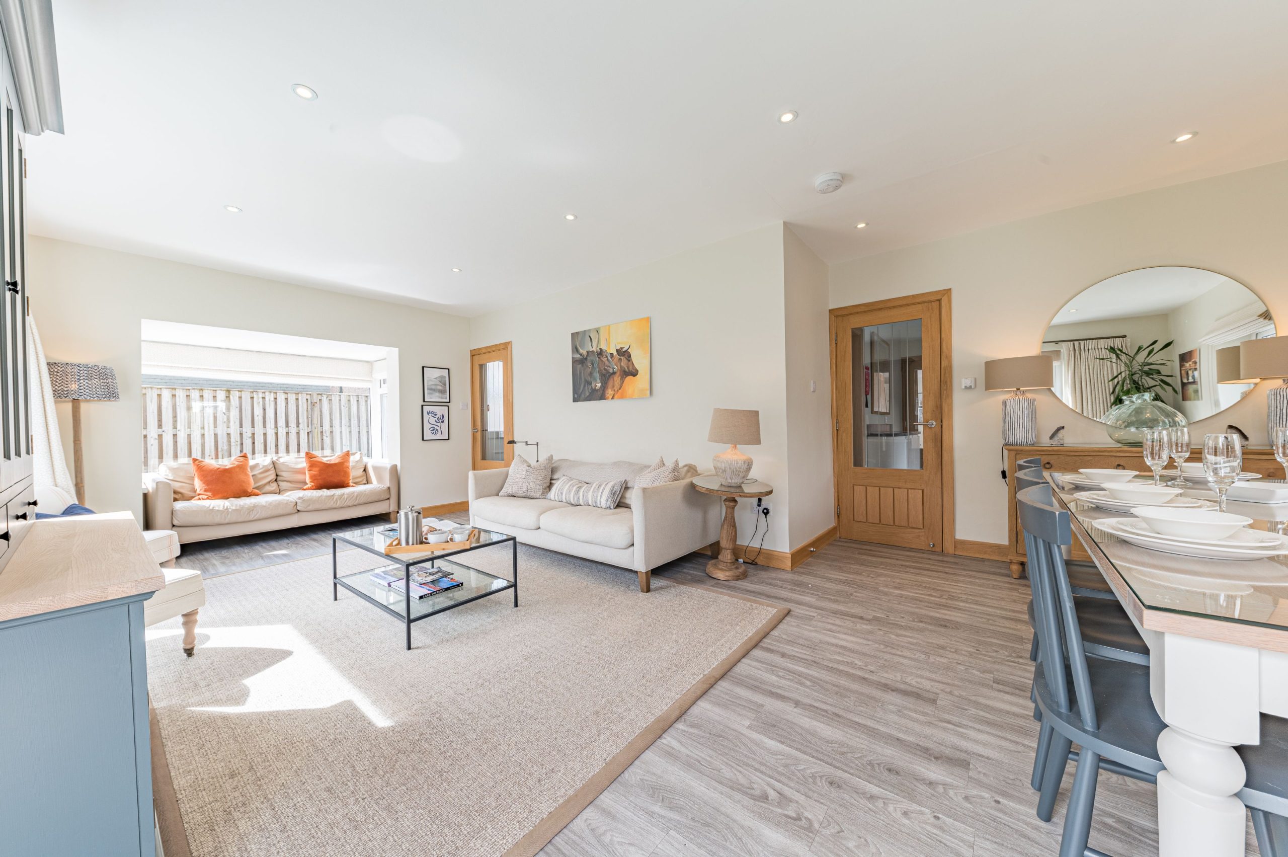 The four bedroomed bungalow is centrally located and pet friendly