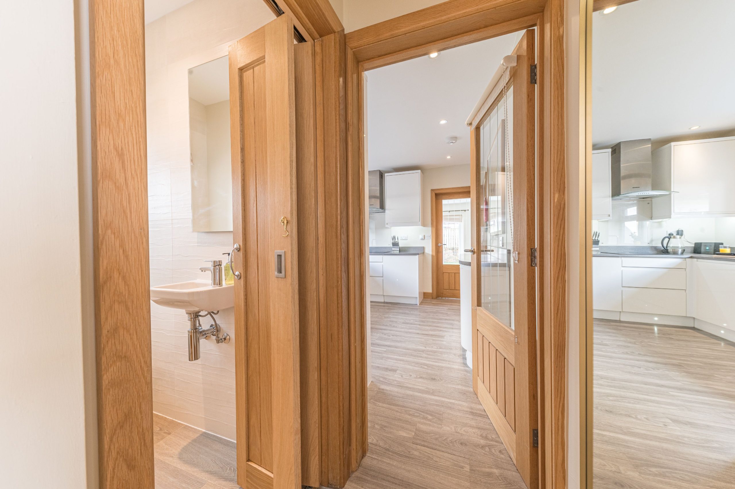 Rooms can be accessed from the main hallway